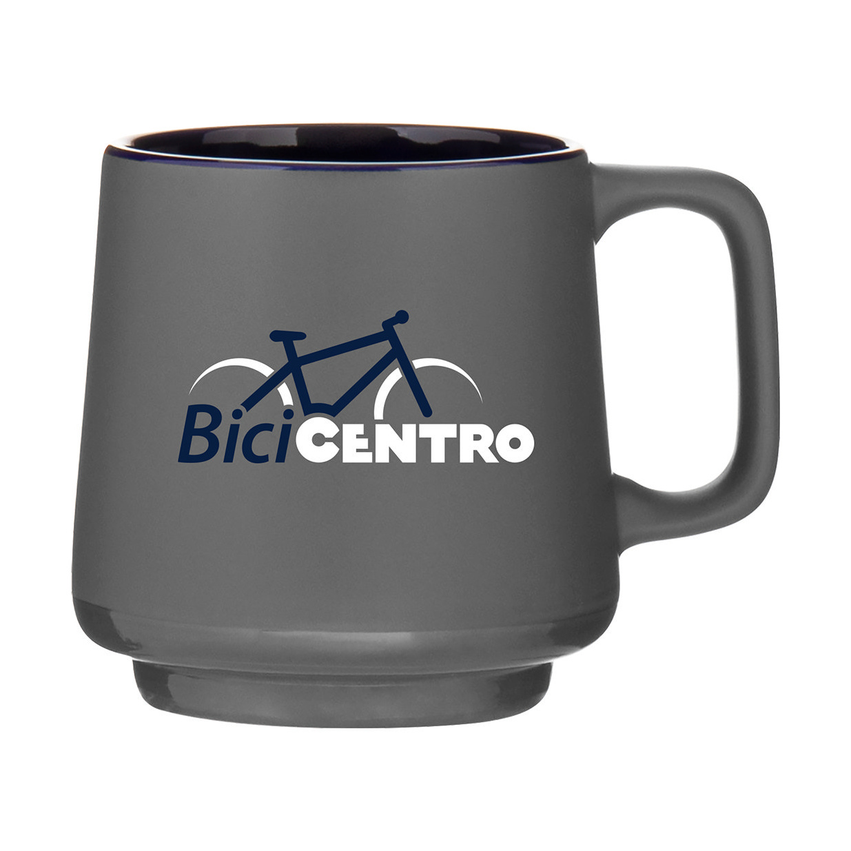 12 oz Windsor Mug — Gray Exterior — Cobalt