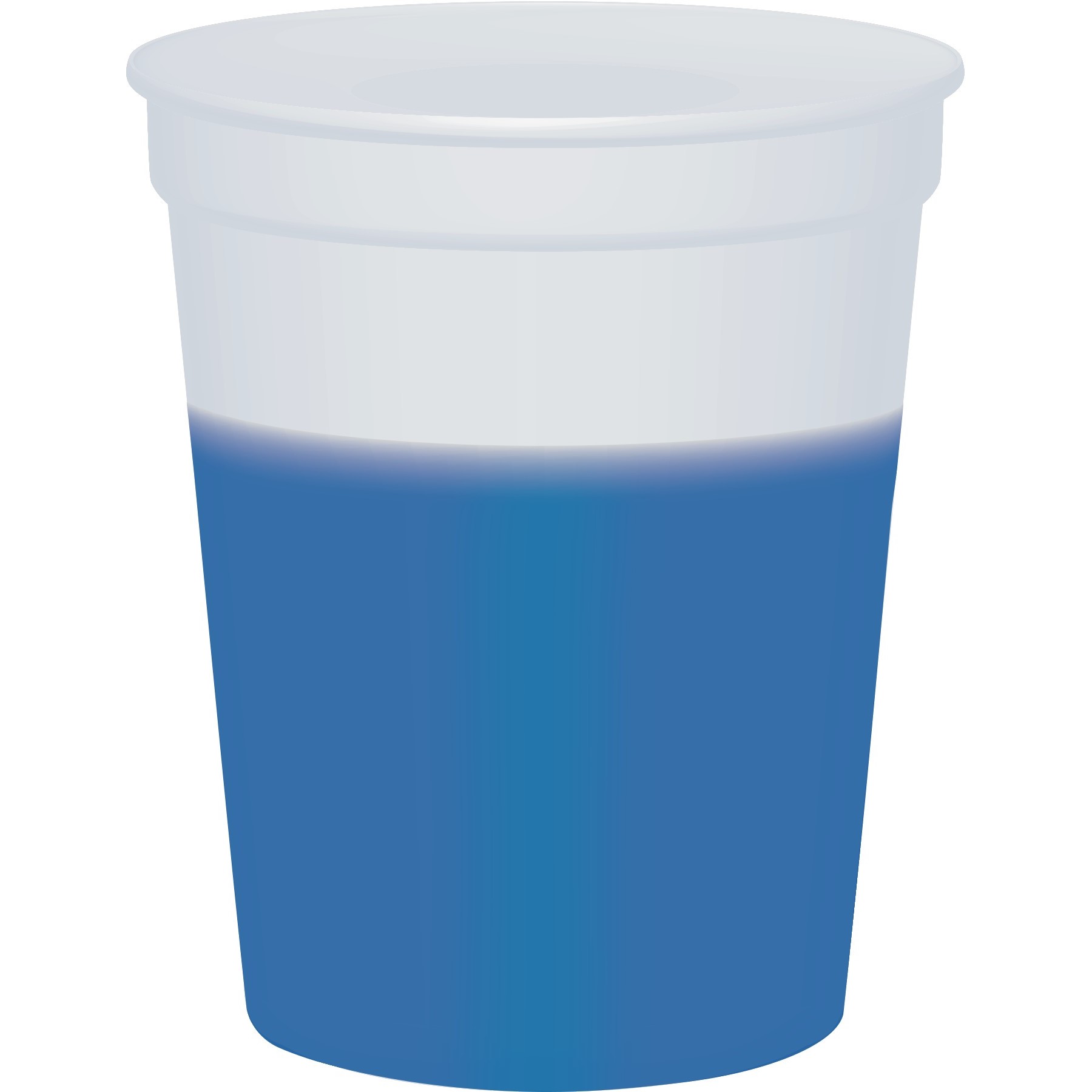 Dooley 16 oz smooth color-changing stadium cup in Natural White/Blue