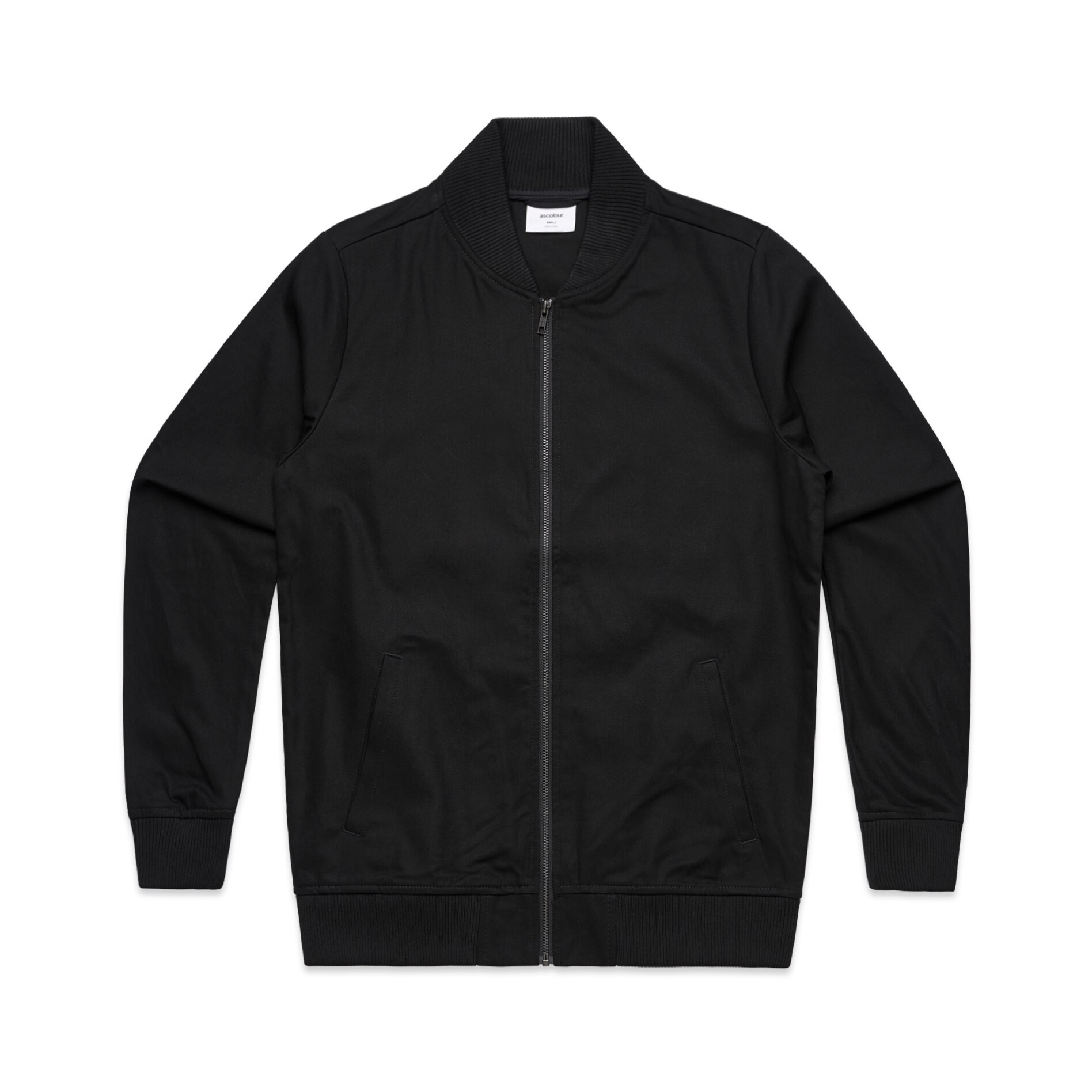 AS Colour Bomber Jacket 5506 in Black, front view