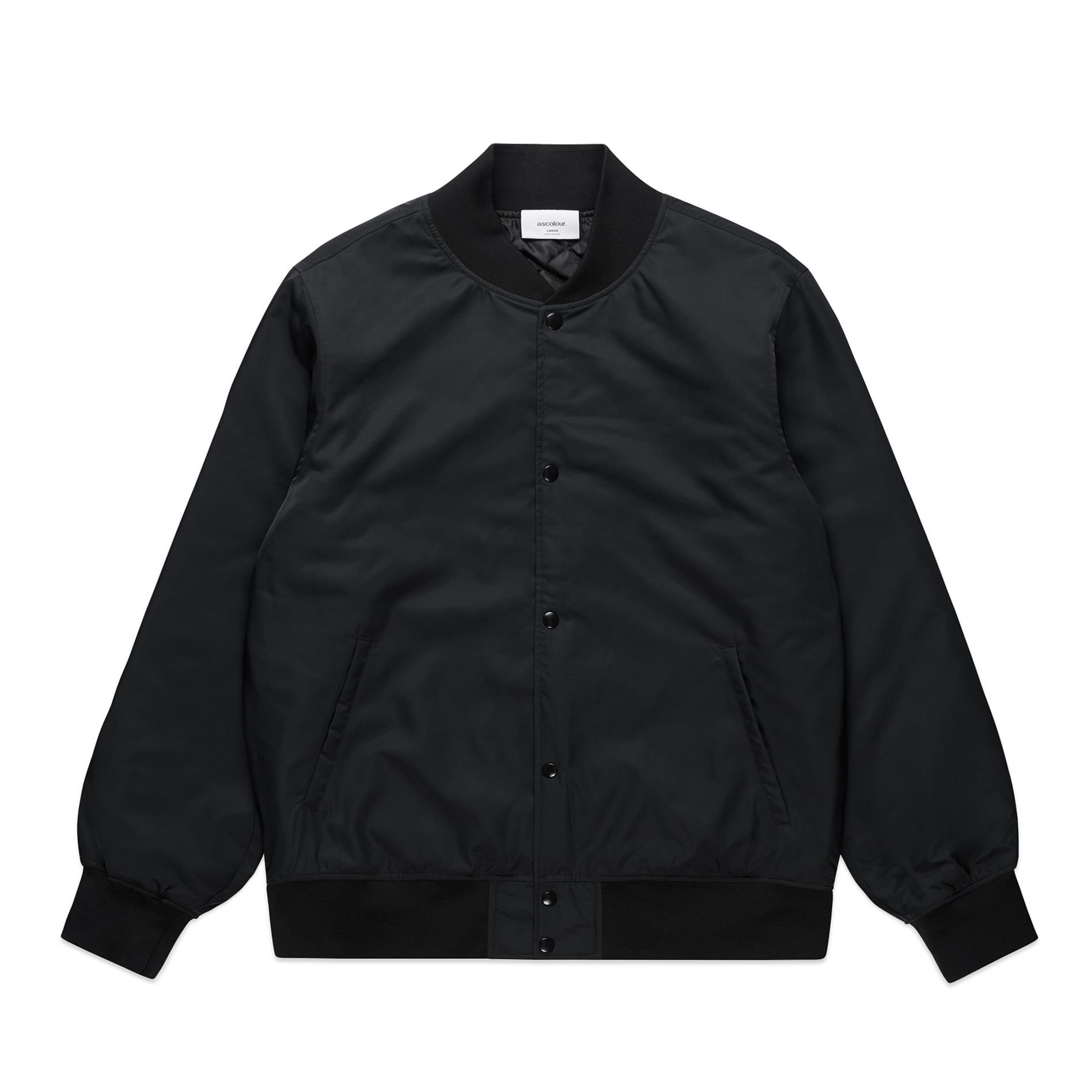 AS Colour College Bomber Jacket 5511 in Black, front view