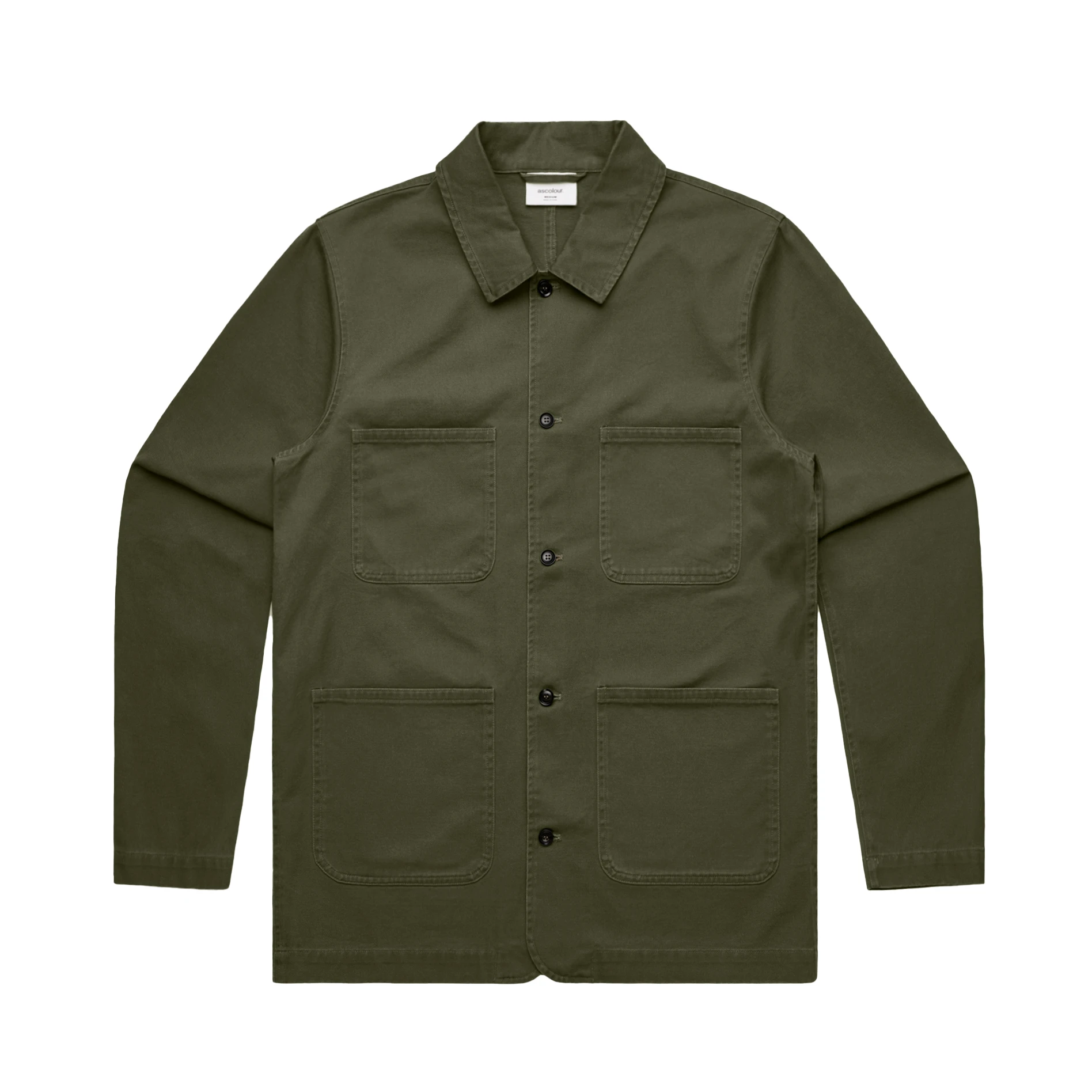 AS Colour Chore Jacket 5522 in Army, front view