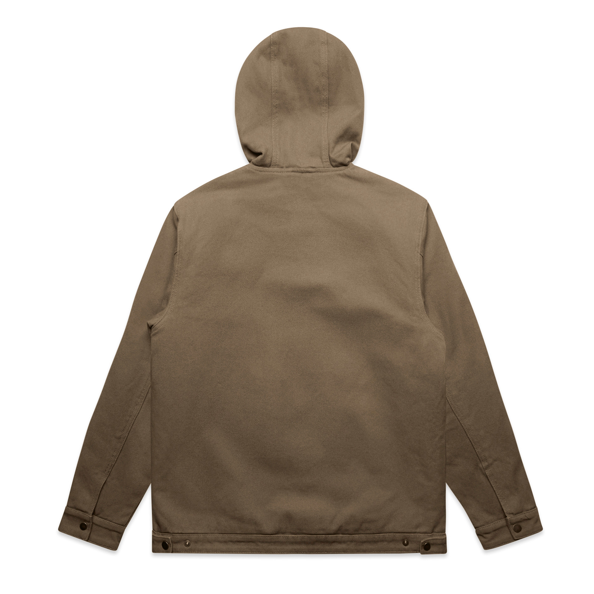 AS Colour Canvas Hooded Jacket 5529 in Walnut, back view