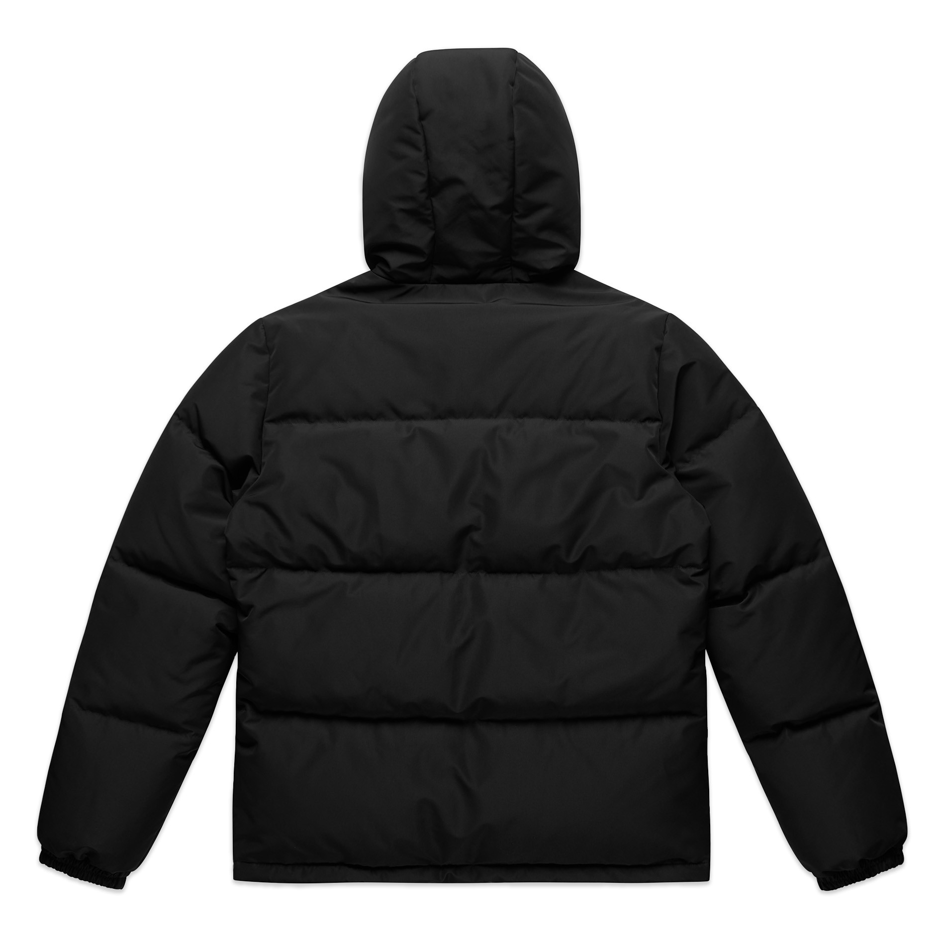 AS Colour Hooded Puffer Jacket 5590 in Black, back view