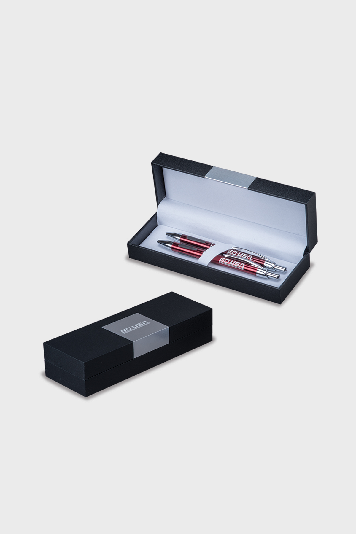 Executive Gift Box in Black with Silver Plate