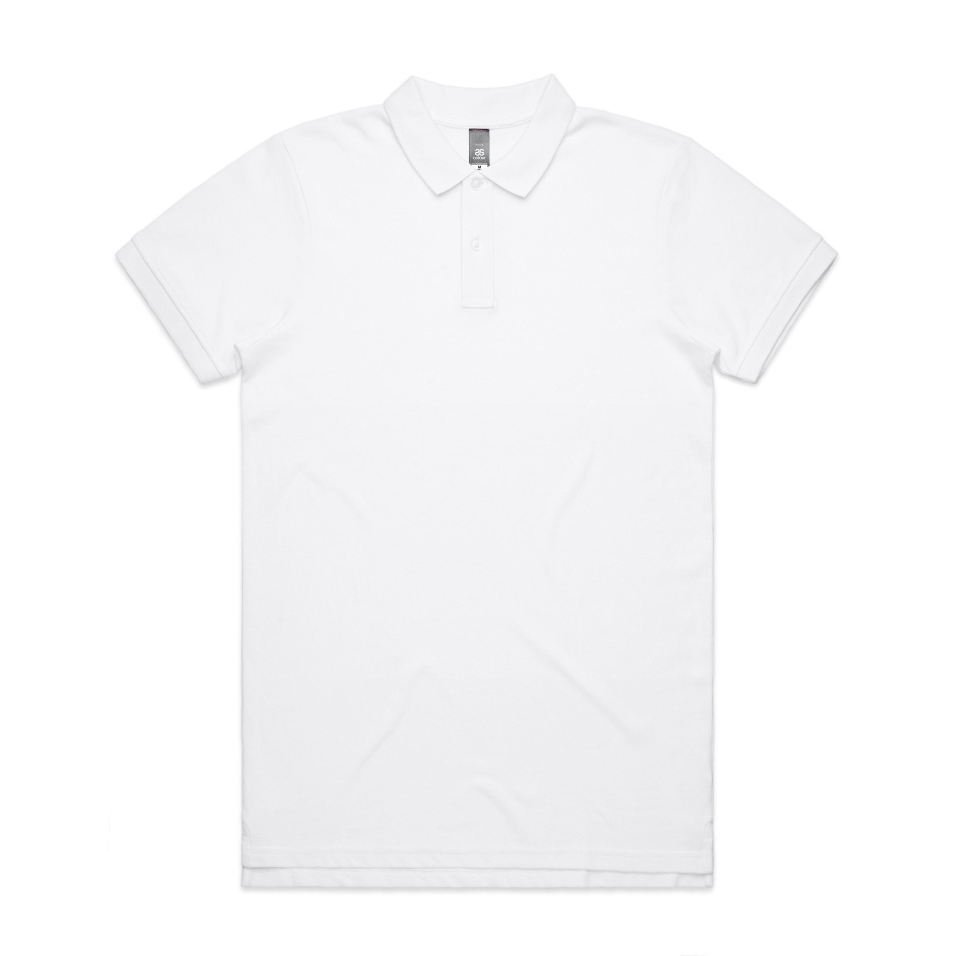 AS Colour Pique Polo 5411 in White, front view