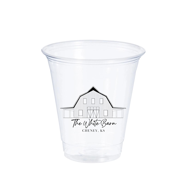 Color Cup 12 oz soft sided clear cup CT12T with sample decoration