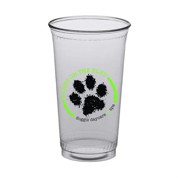 Color Cup 32 oz clear pla cup CT32G with sample decoration