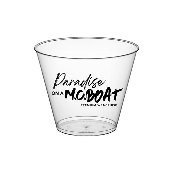 Color Cup 9 oz clear plastic cup CT9 with sample decoration
