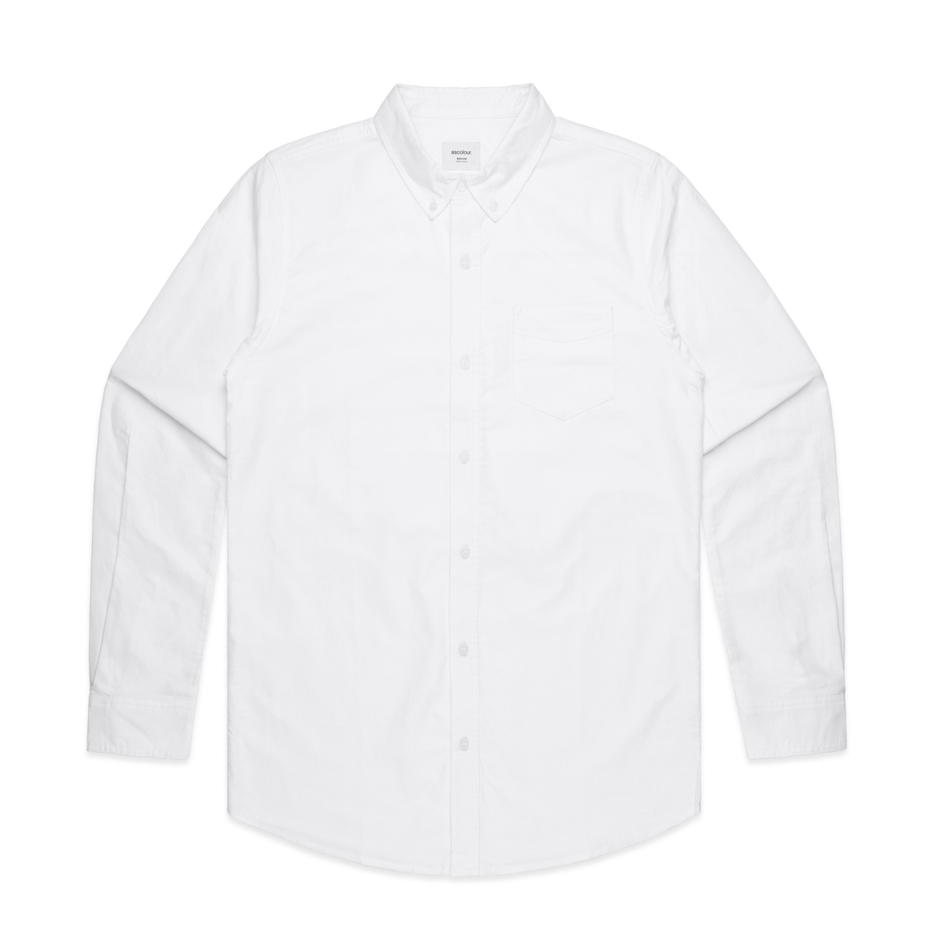 AS Colour Oxford Shirt 5401 in White, front view