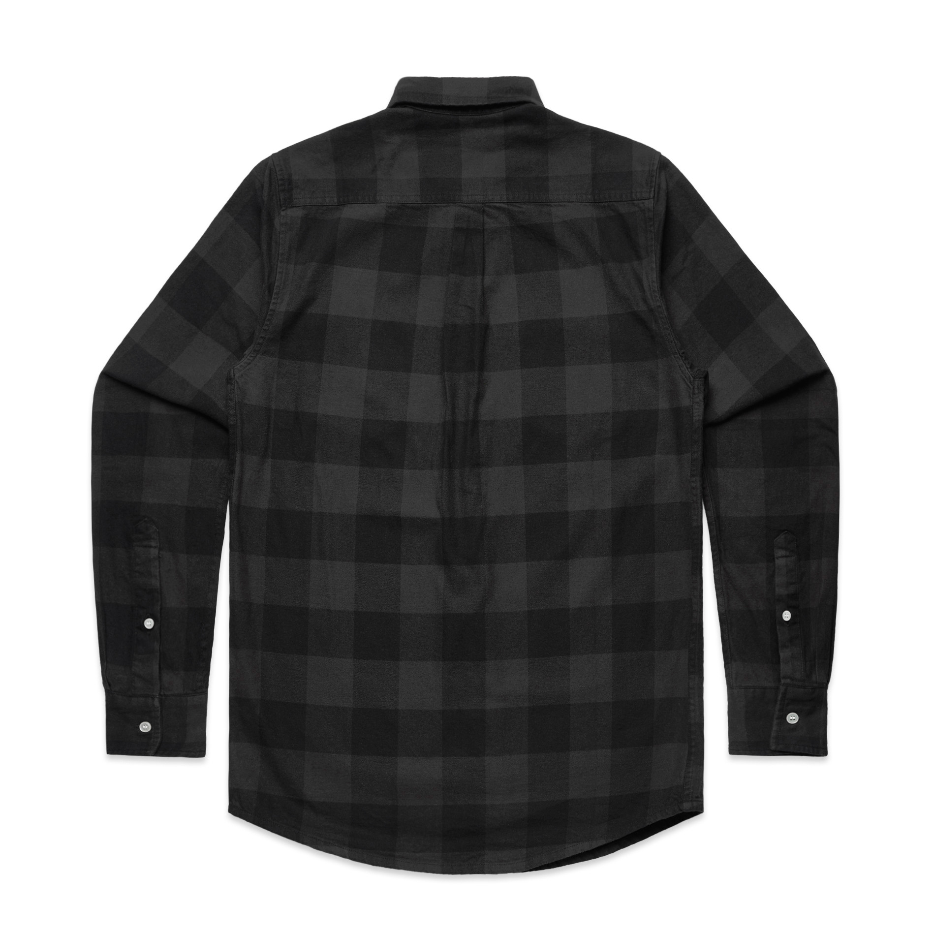AS Colour Check Shirt 5417 in Coal/Black, back view