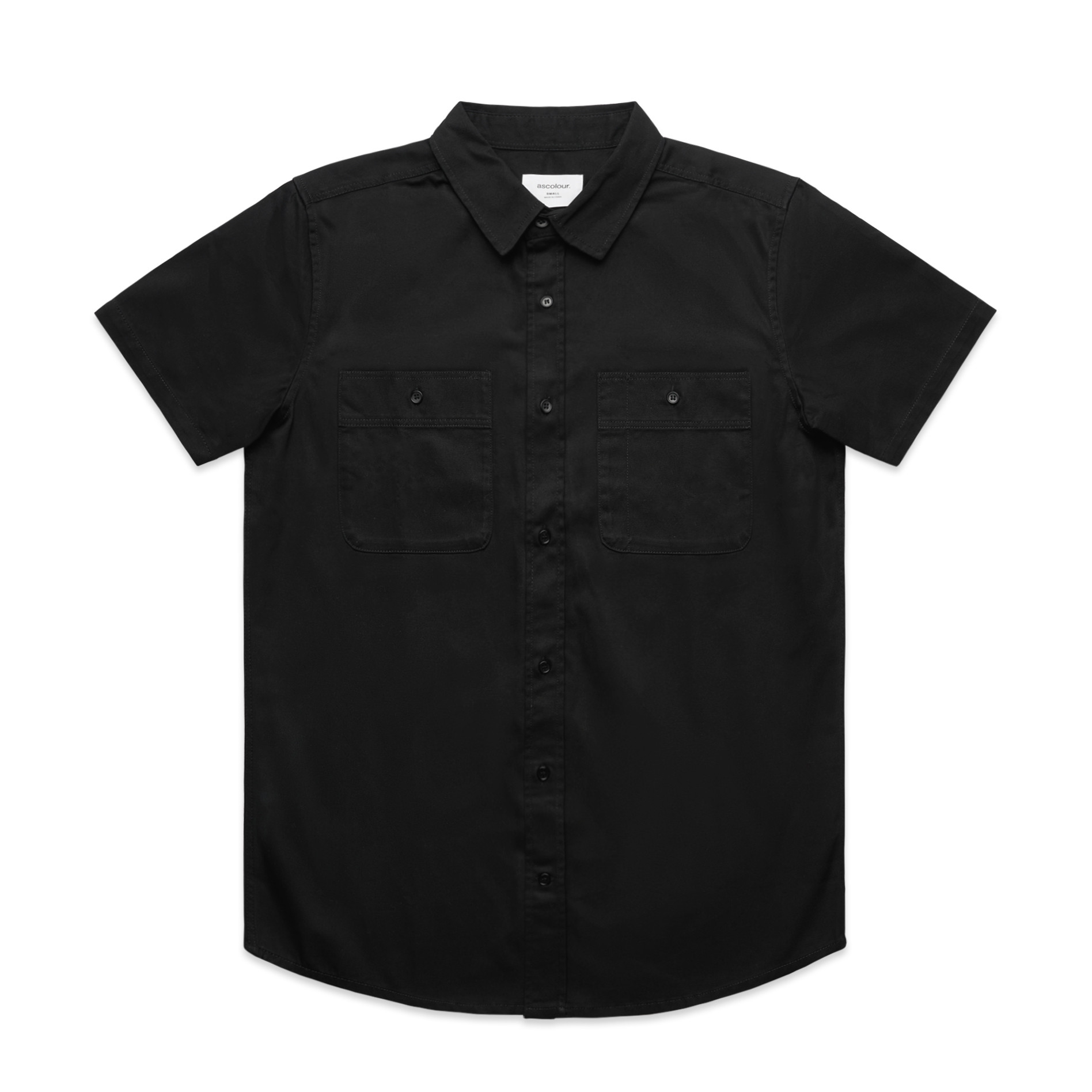 AS Colour Work S/S Shirt 5421 in Black, front view