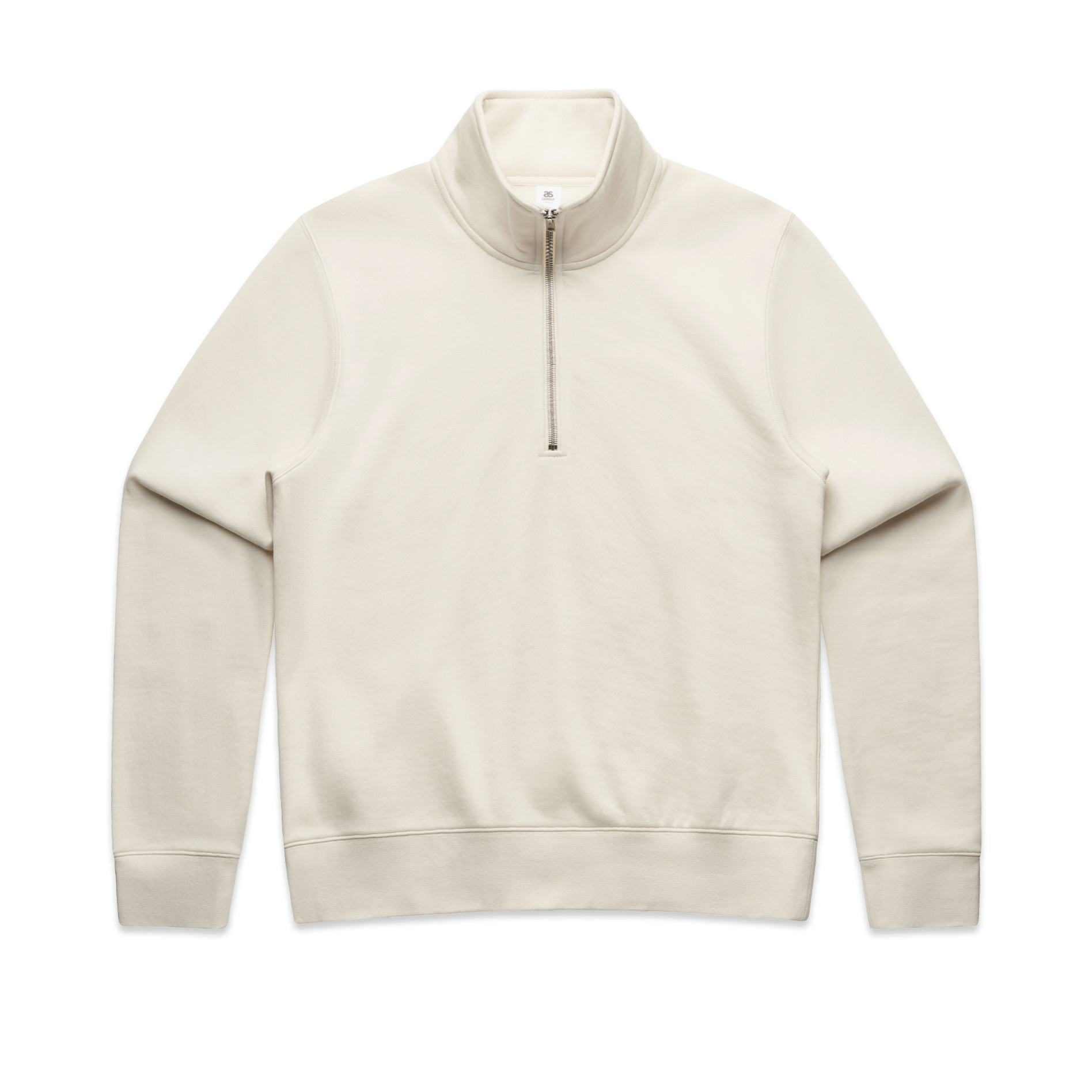 AS Colour Wo's Stencil Half Zip Crew 4125 in Ecru, front view