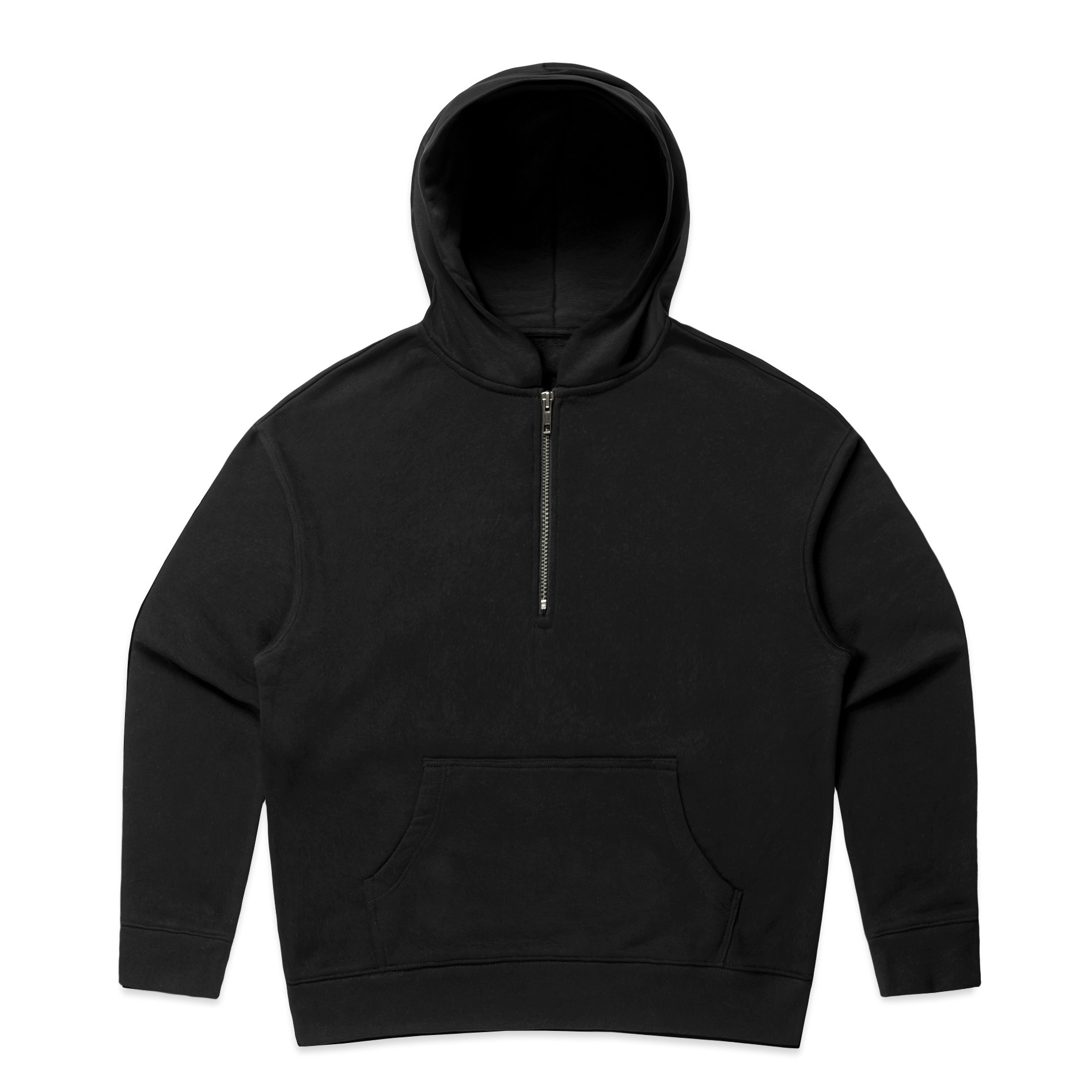AS Colour Wo's Relax Half Zip Hood 4164 in Black, front view