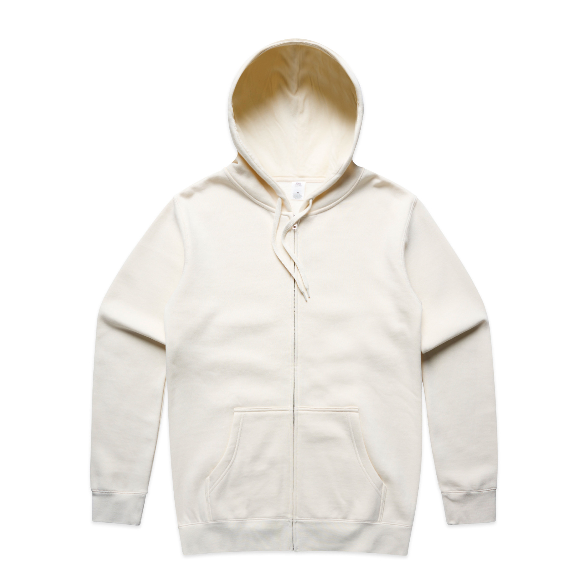 AS Colour Stencil Zip Hood 5104 in Ecru, front view