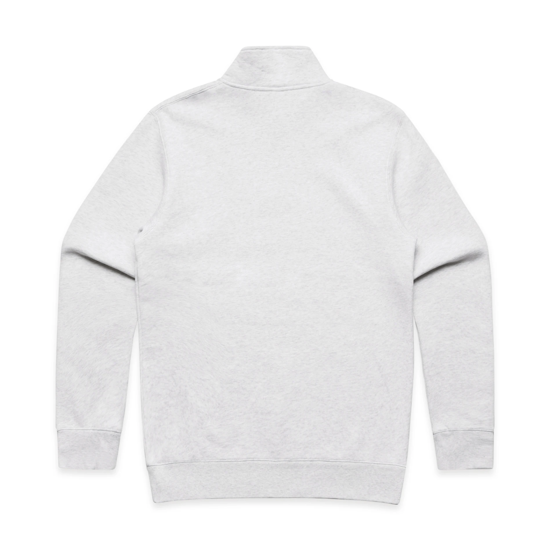 AS Colour Stencil Half Zip Crew 5125 in White Heather, back view