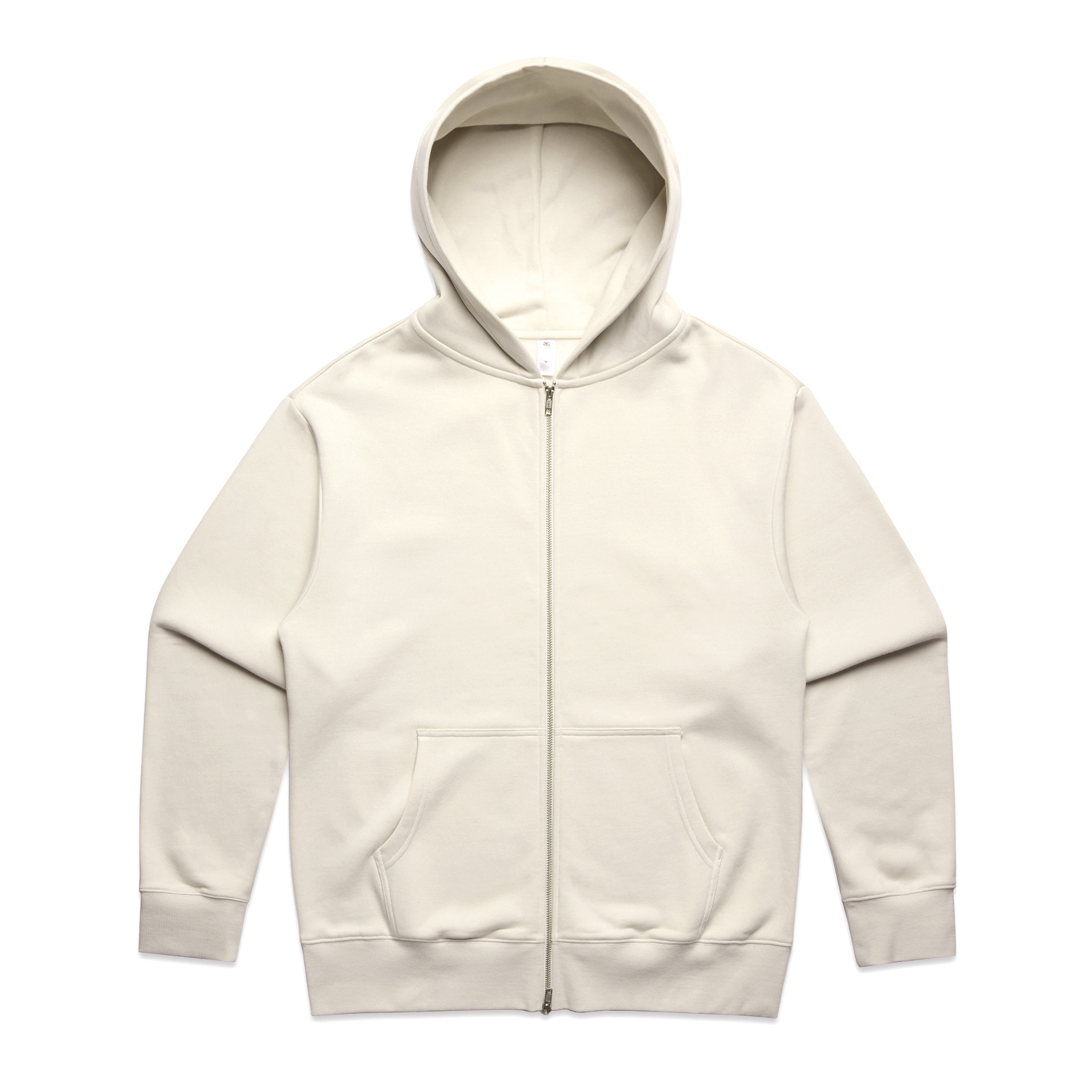 AS Colour Heavy Zip Hood 5148 in Ecru, front view