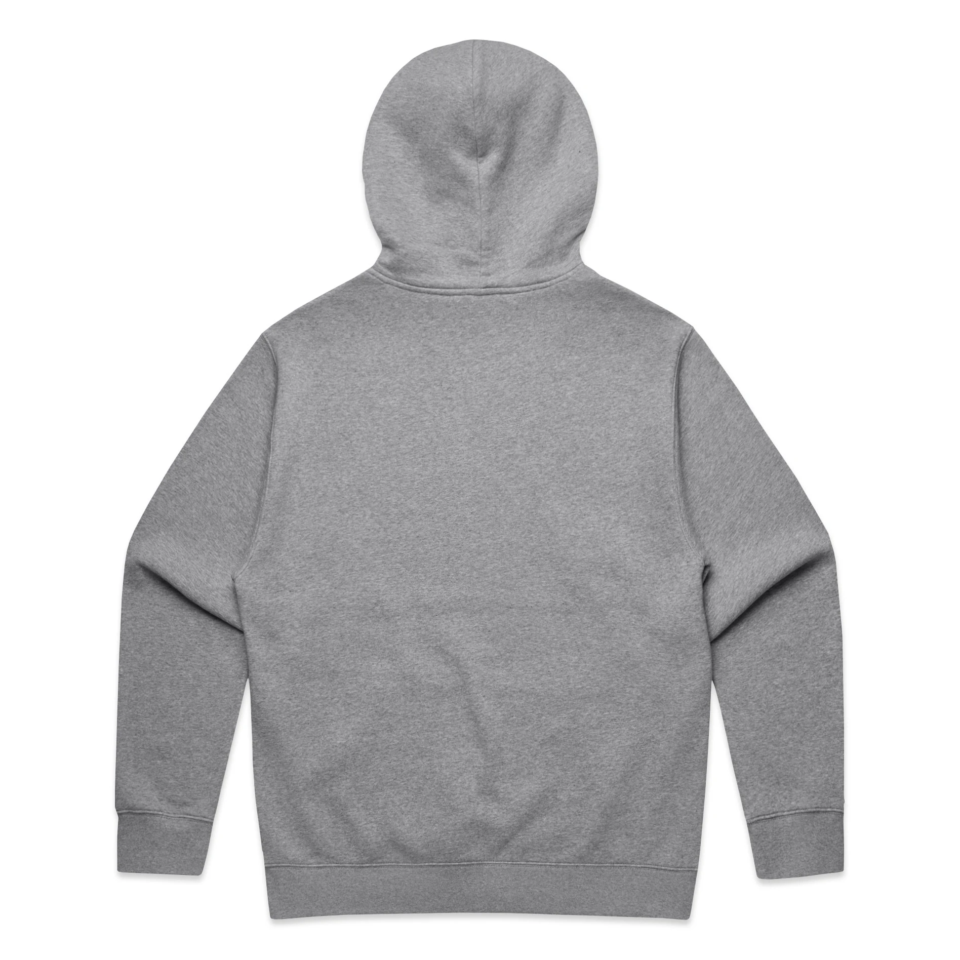 AS Colour Relax Zip Hood 5162 in Athletic Heather, back view