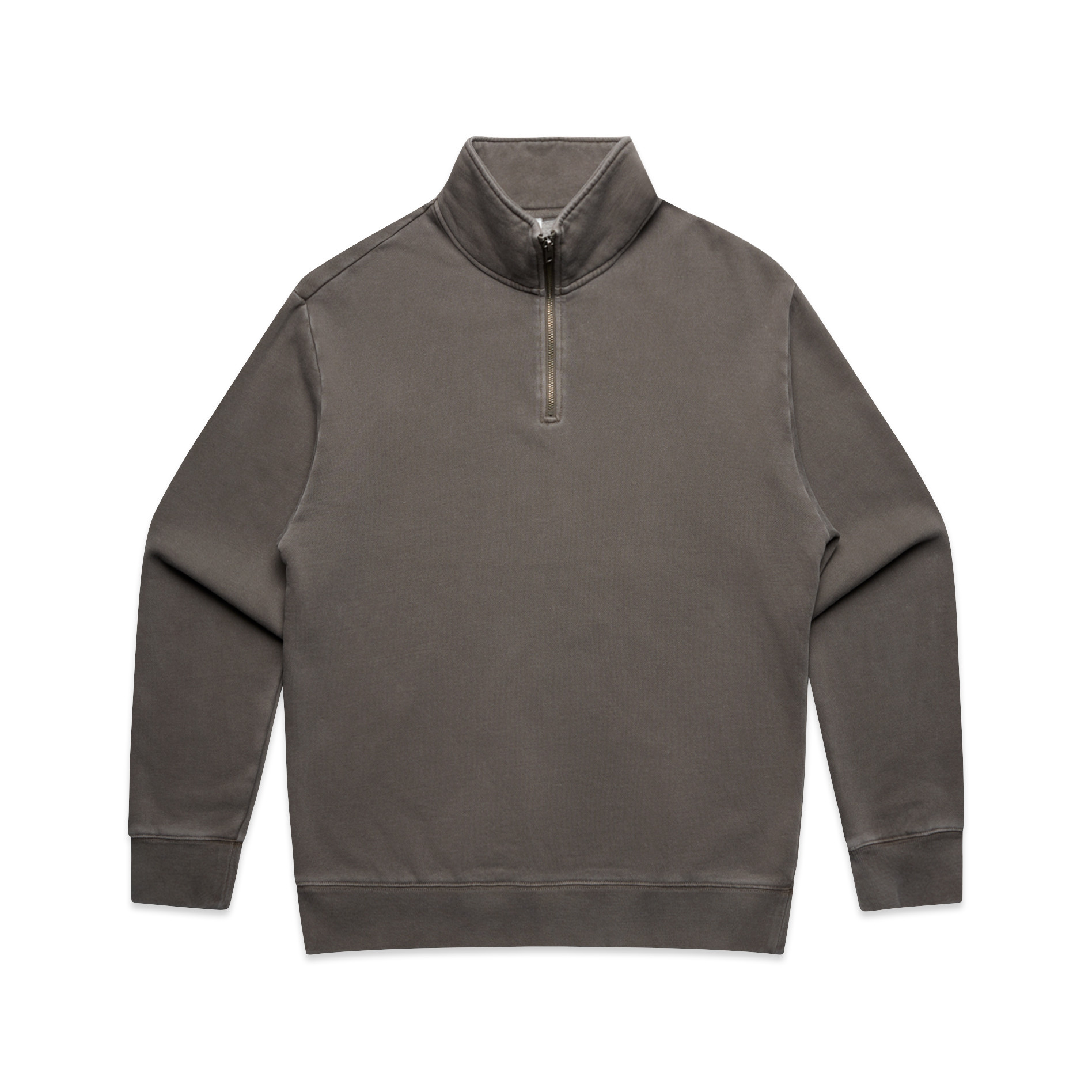 AS Colour Relax Faded Half Zip 5167 in Faded Grey, front view