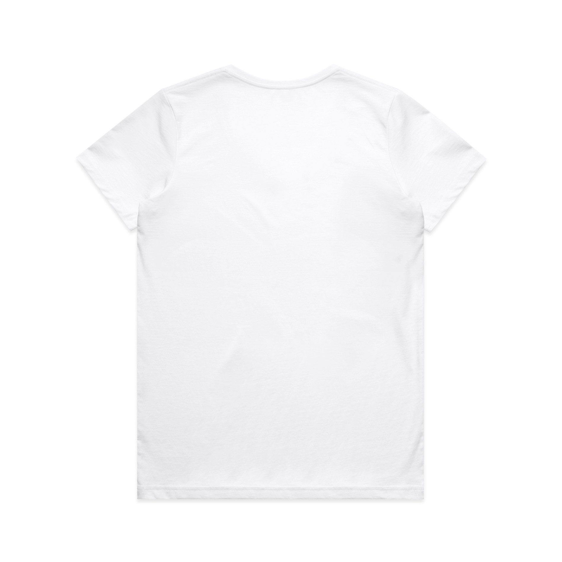 AS Colour Wo's Maple V Neck Tee 4023 in White, back view