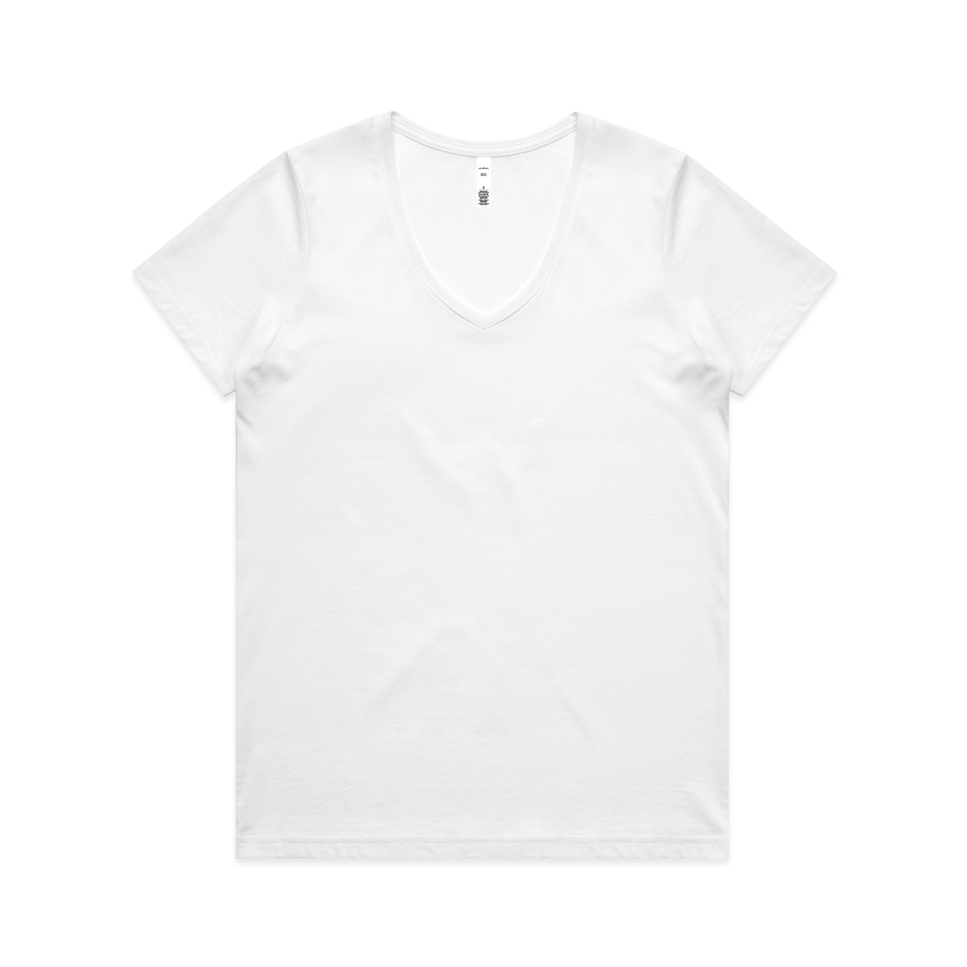 AS Colour Wo's Maple V Neck Tee 4023 in White, front view