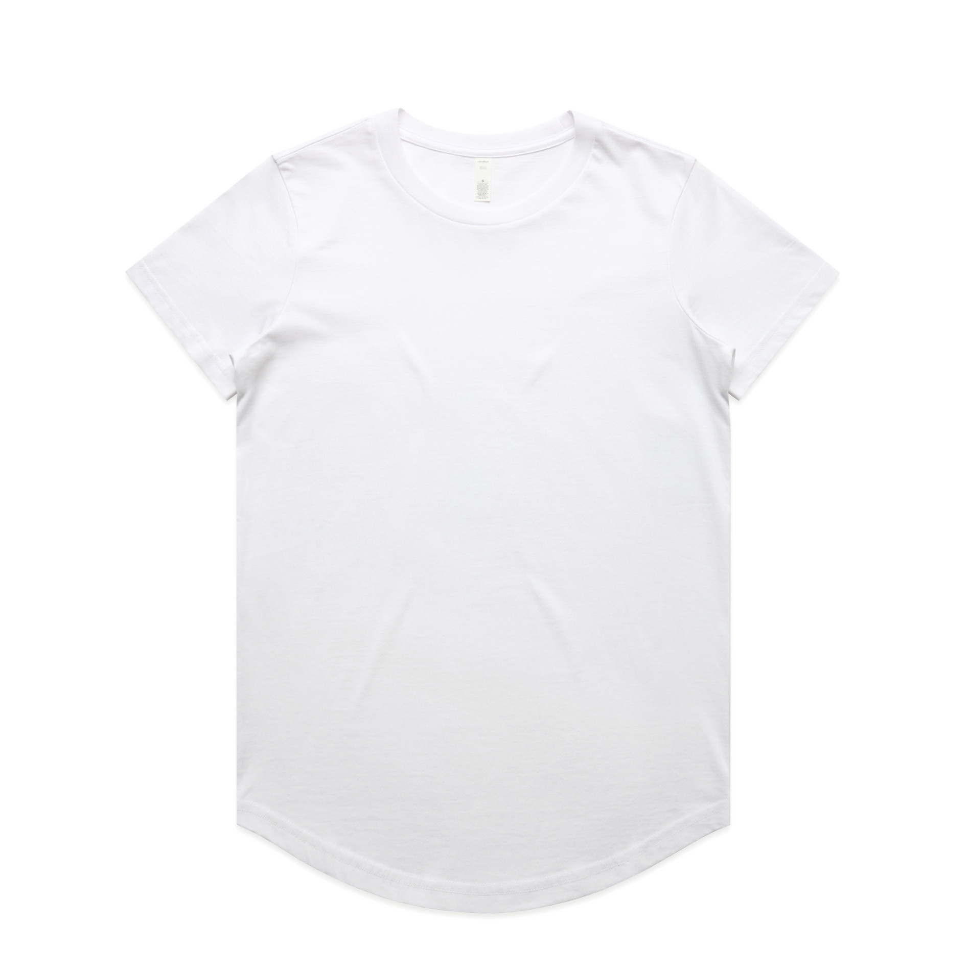 AS Colour Wo's Maple Curve Tee 4024 in White, front view