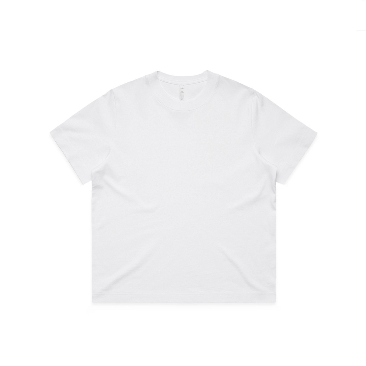 AS Colour Wo's Box Tee 4030 in White, front view