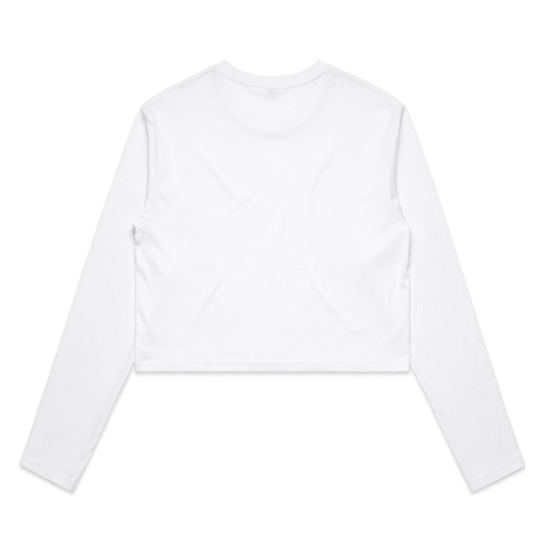 AS Colour Wo's Crop L/S Tee 4058 in White, back view