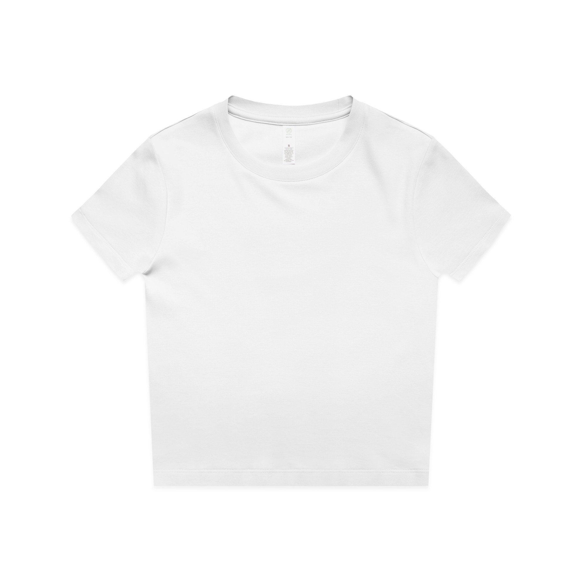 AS Colour Wo's Organic Mini Tee 4061 in White, front view