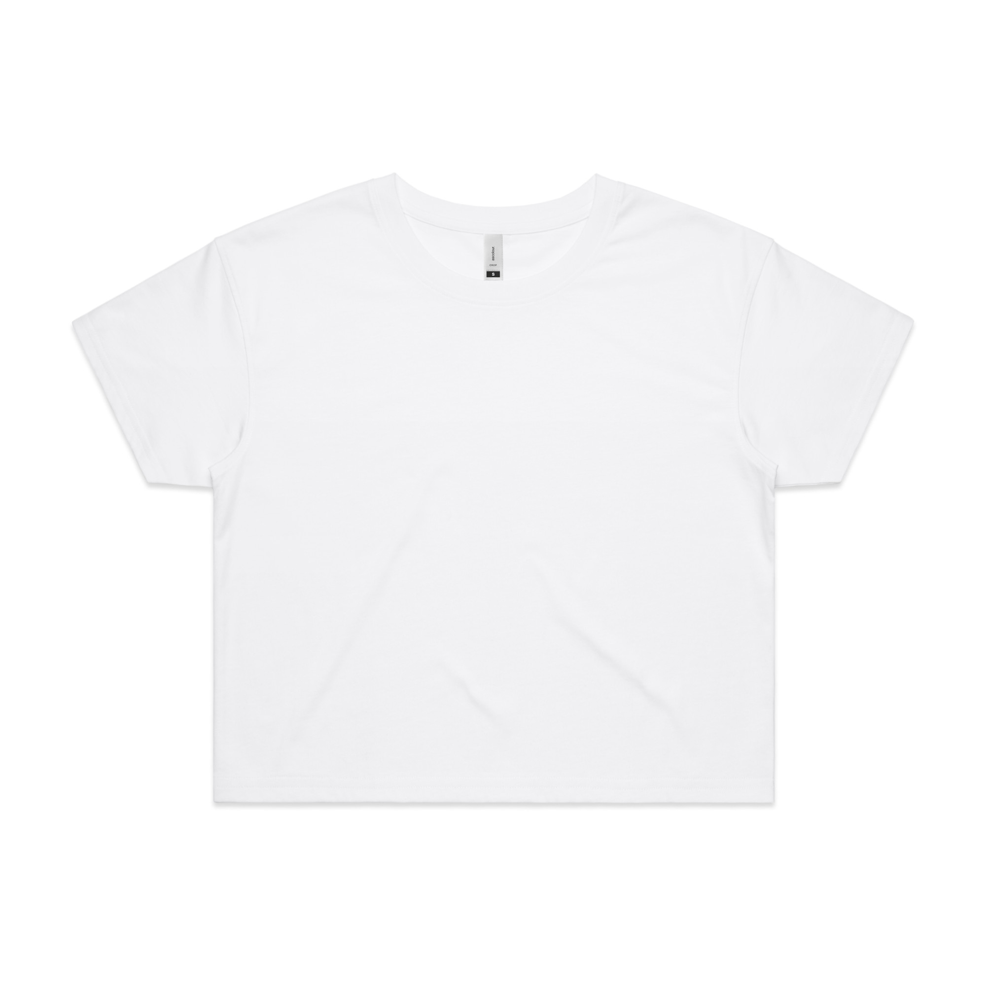 AS Colour Wo's Crop Tee 4062 in White, front view