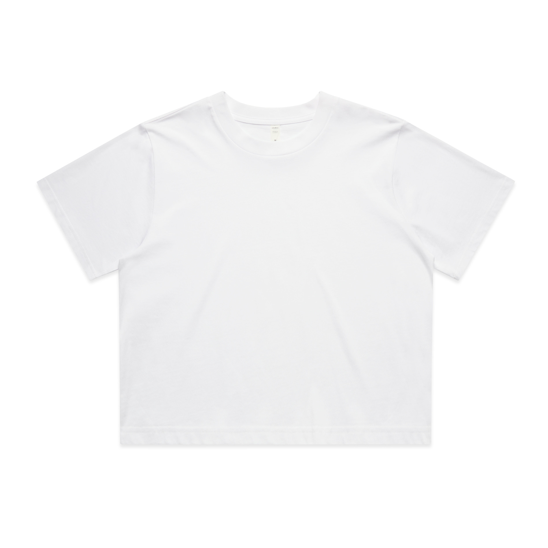 AS Colour Wo's Classic Crop Tee 4072 in White, front view