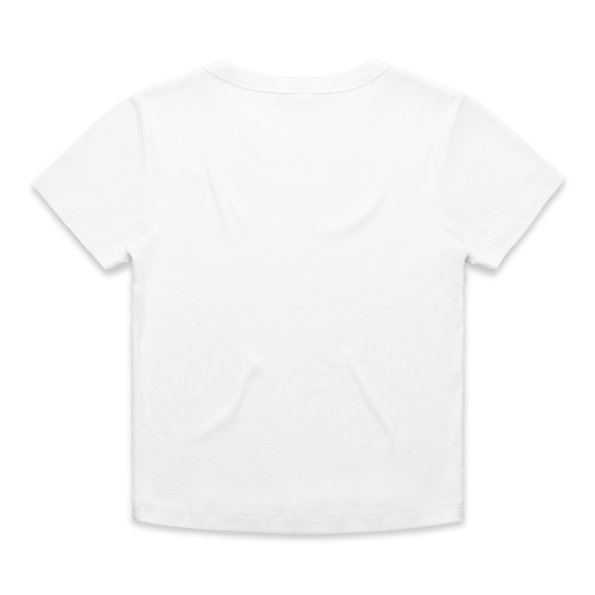 AS Colour Wo's Organic Rib Baby Tee 4074 in White, back view