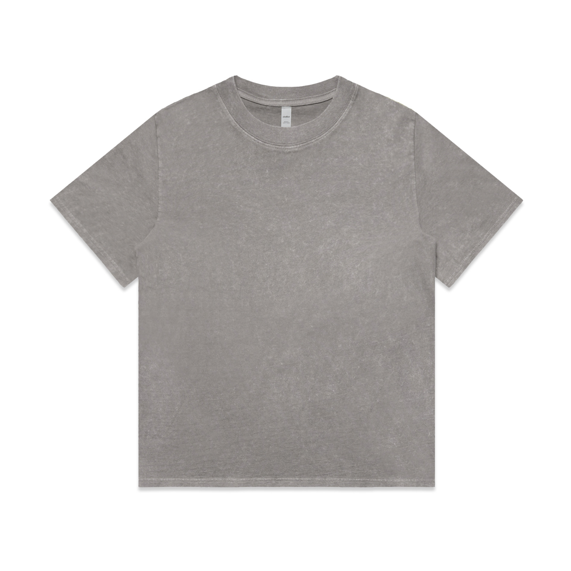 AS Colour Wo's Stone Wash Heavy Tee 4085 in Grey Stone, front view