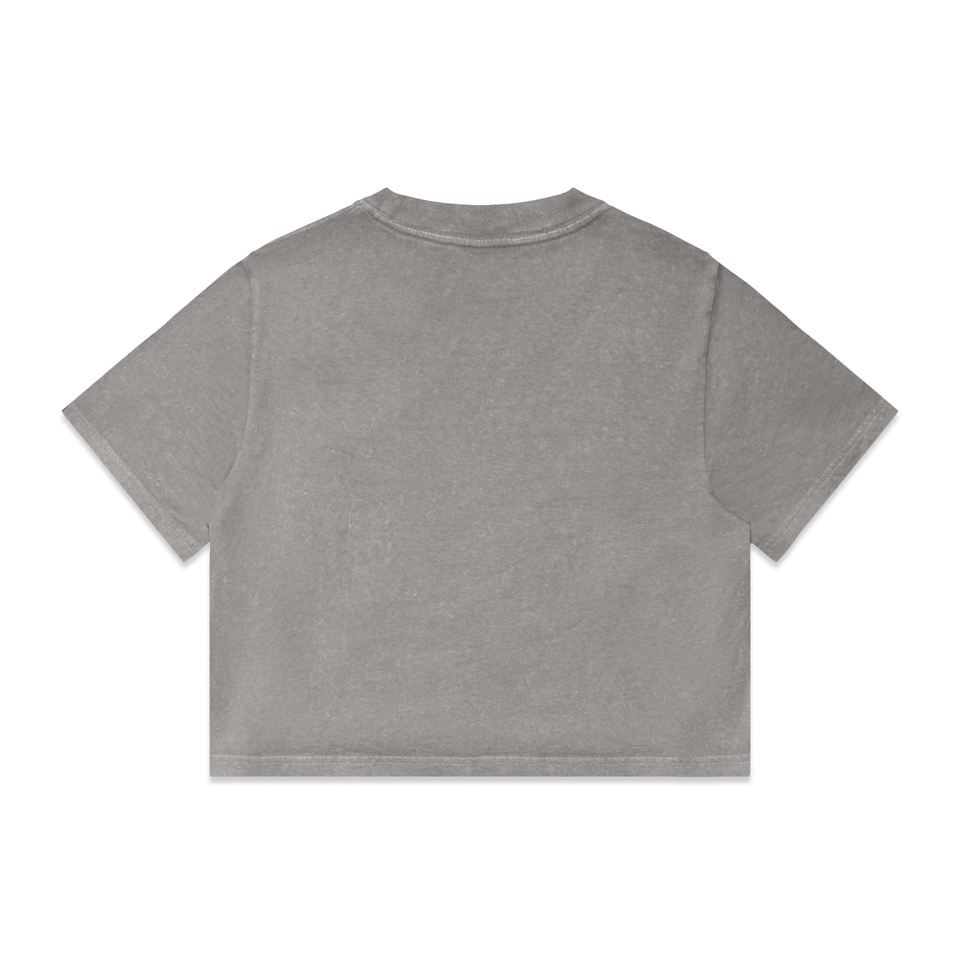 AS Colour Wo's Stone Wash Heavy Crop 4086 in Grey Stone, back view