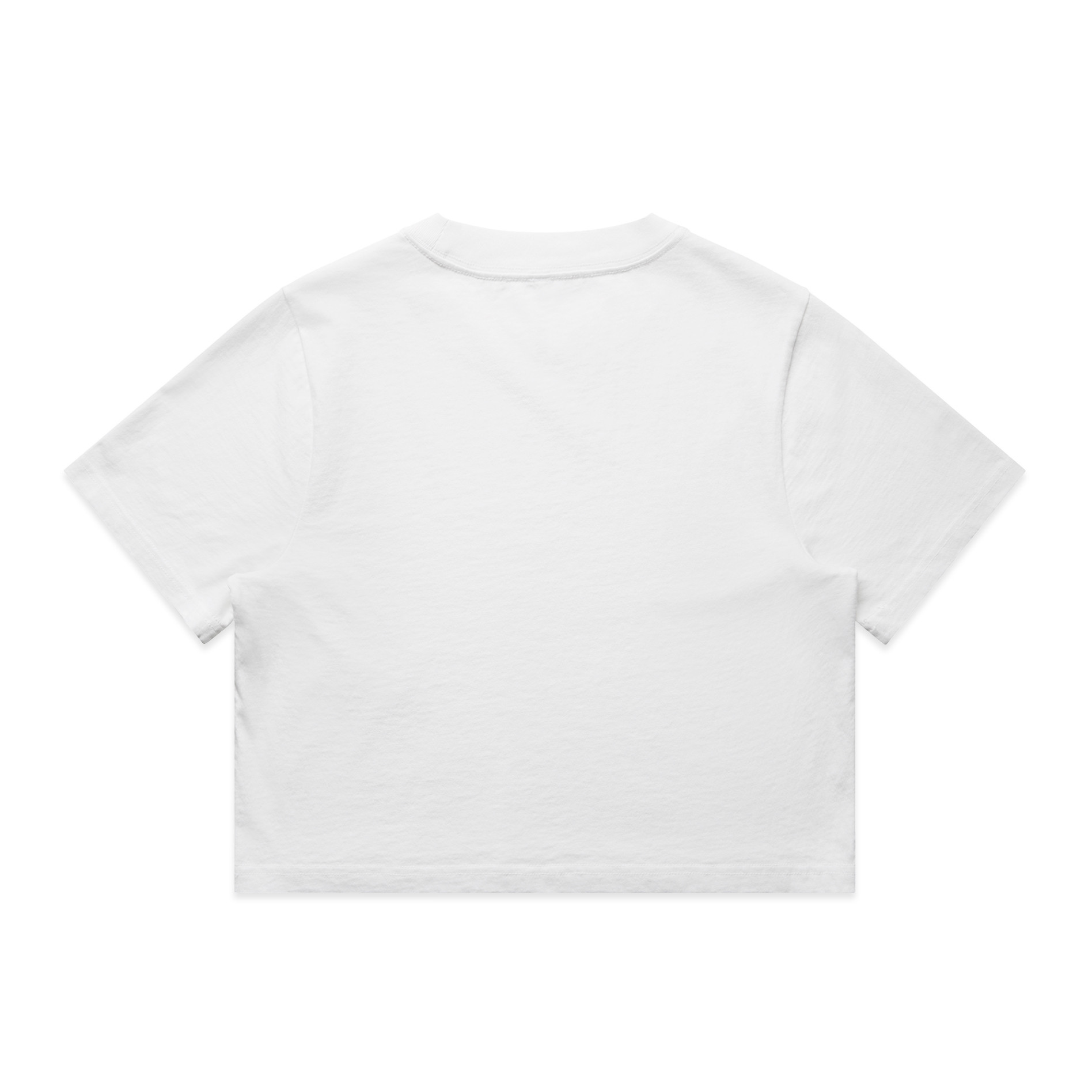 AS Colour Wo's Heavy Faded Crop Tee 4089 in Faded White, back view