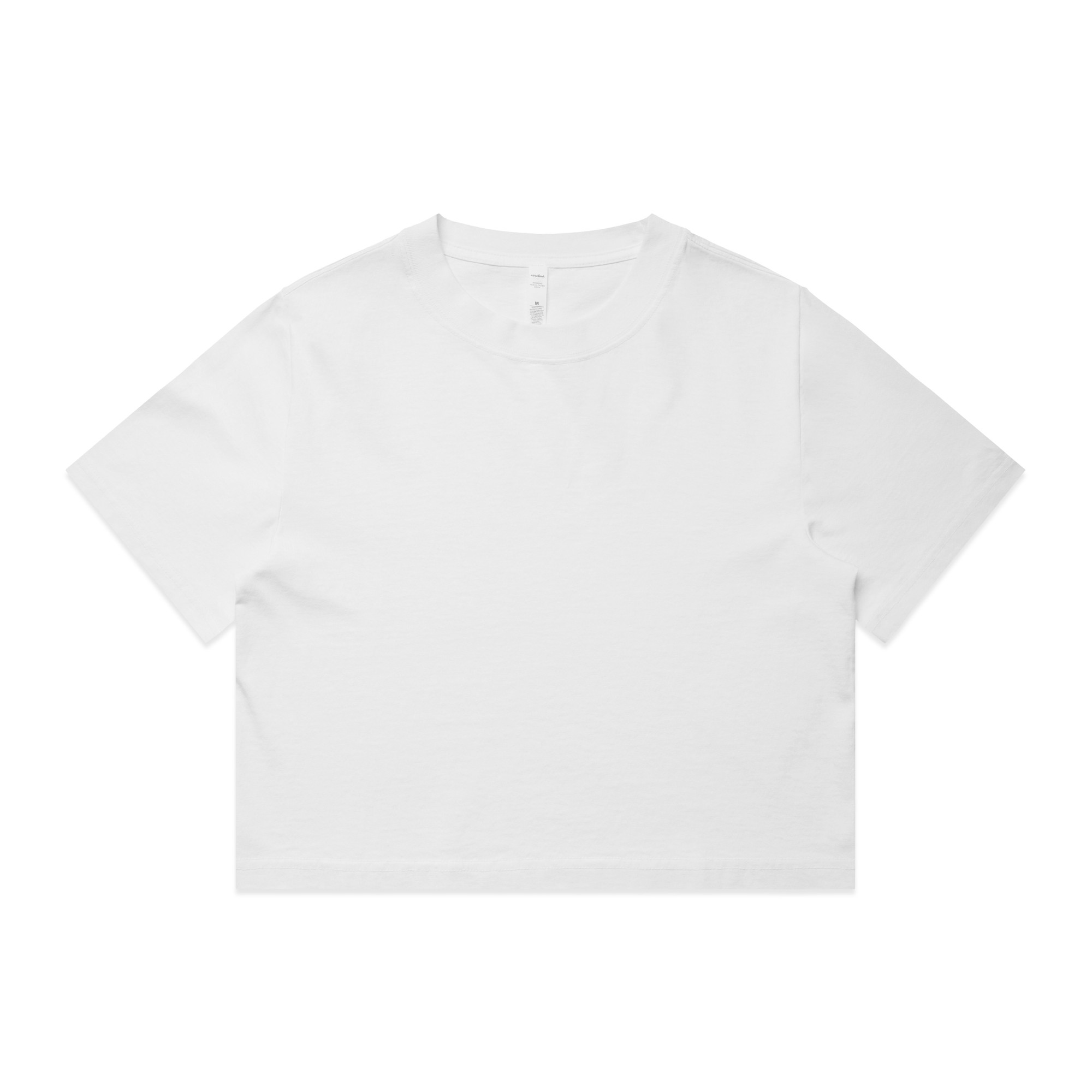 AS Colour Wo's Heavy Faded Crop Tee 4089 in Faded White, front view