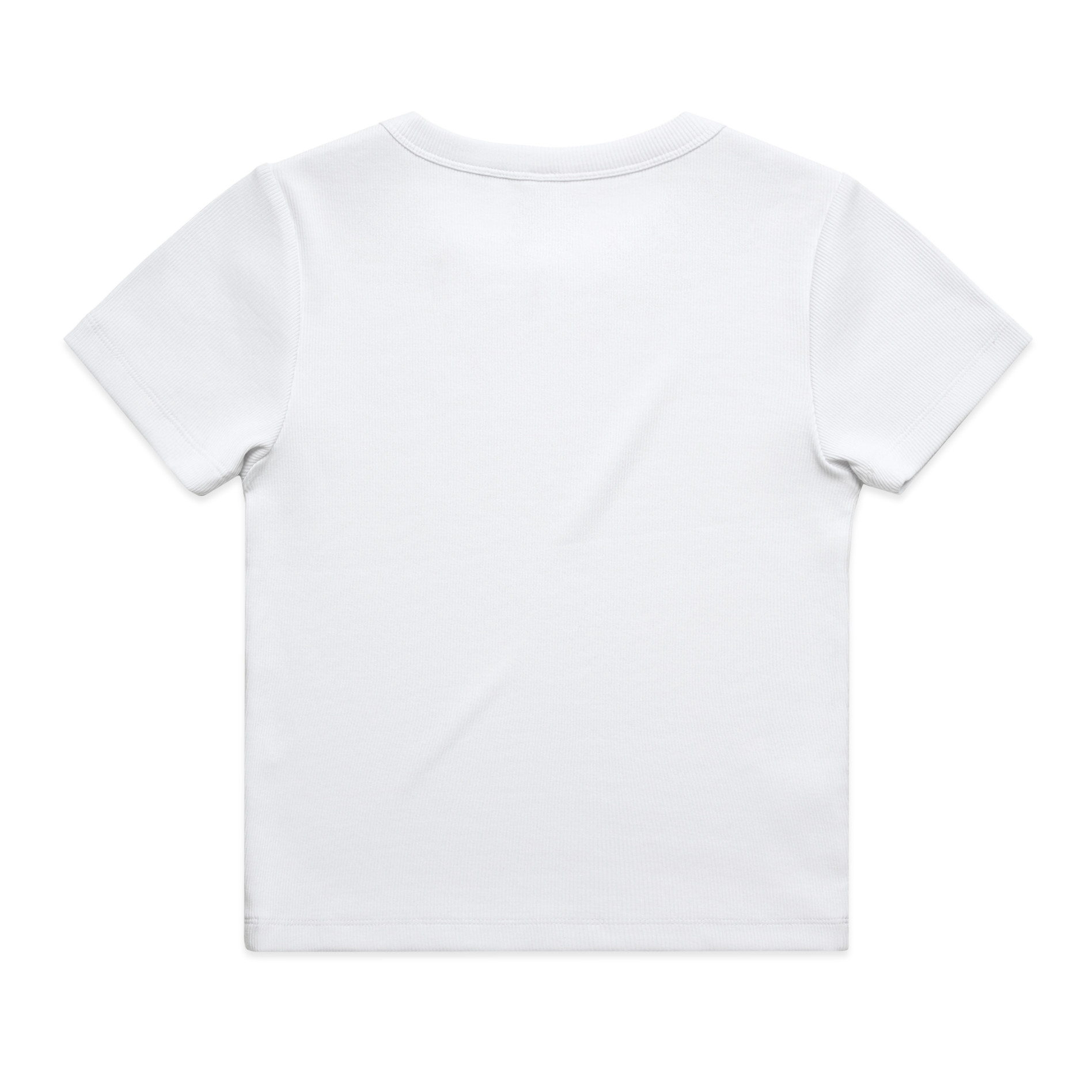 AS Colour Wo's Organic Rib Tee 4092G in White, back view