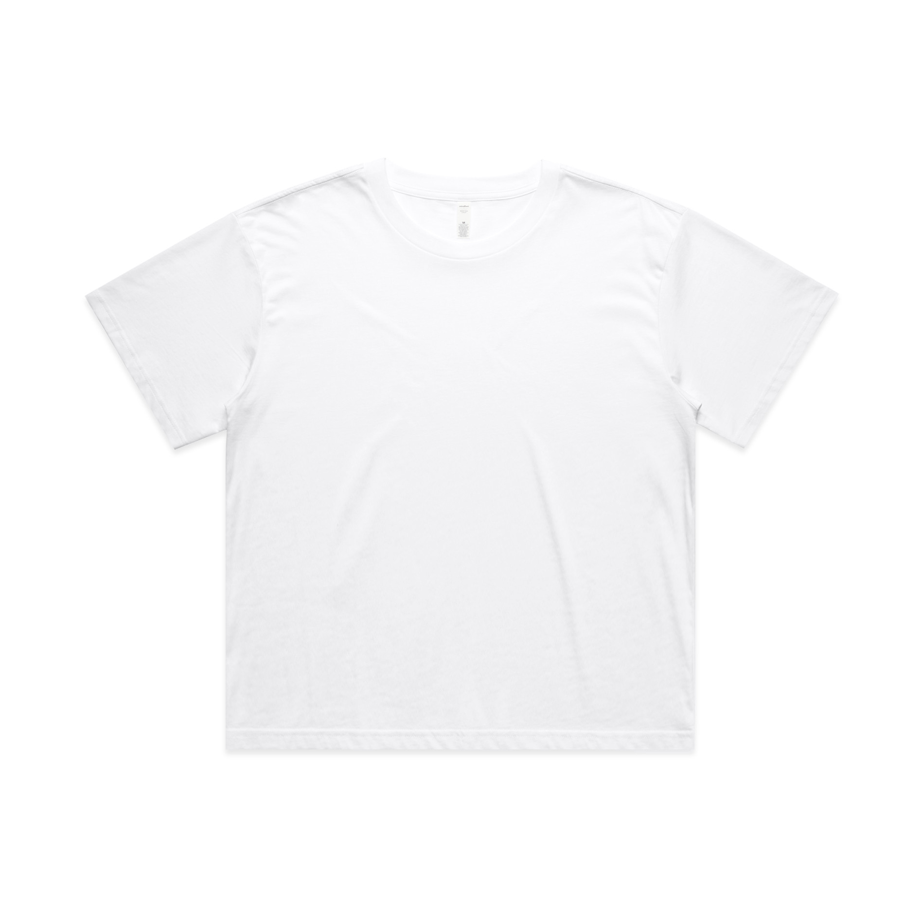 AS Colour Wo's Martina Crop Tee 4093 in White, front view