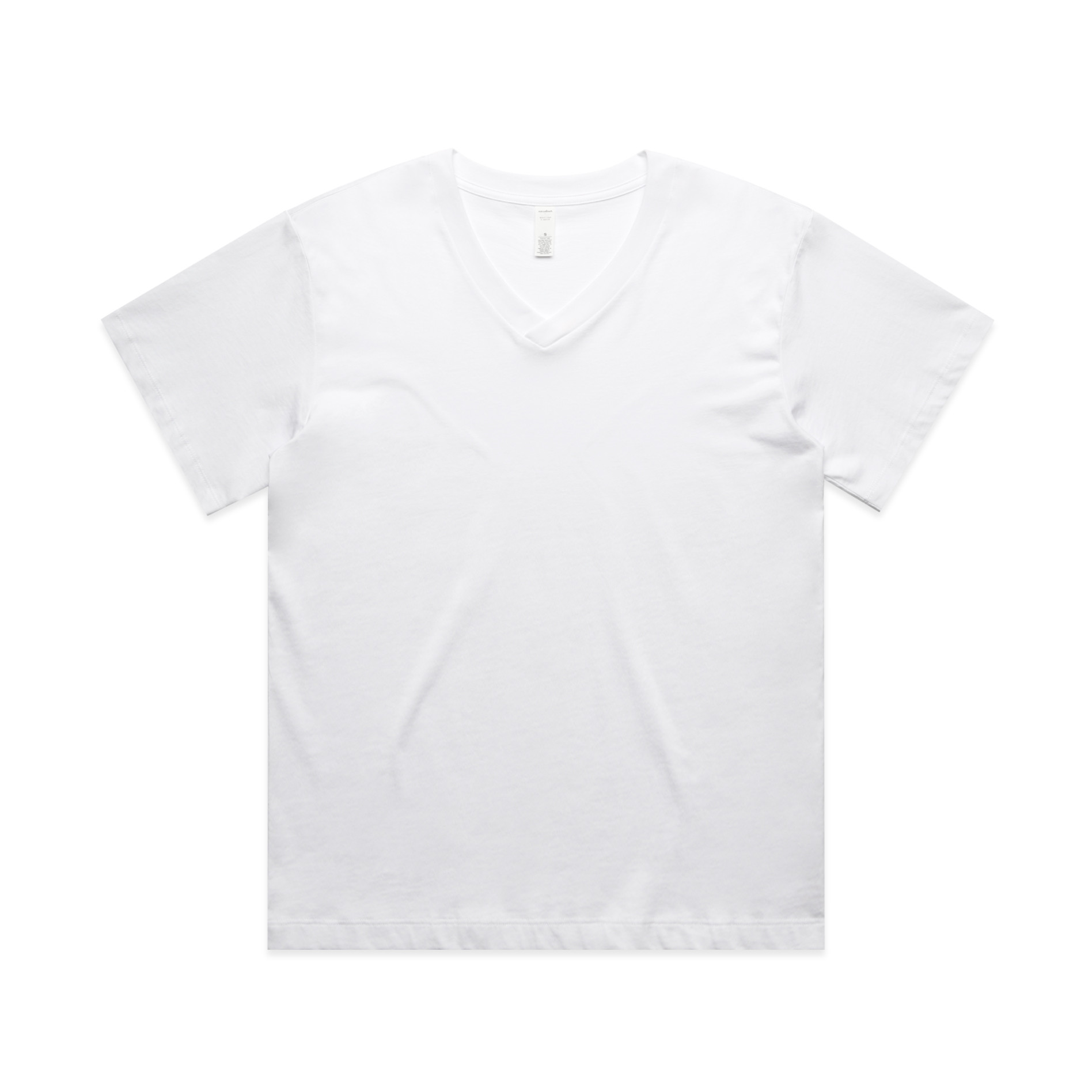 AS Colour Wo's Martina V Neck Tee 4095 in White, front view