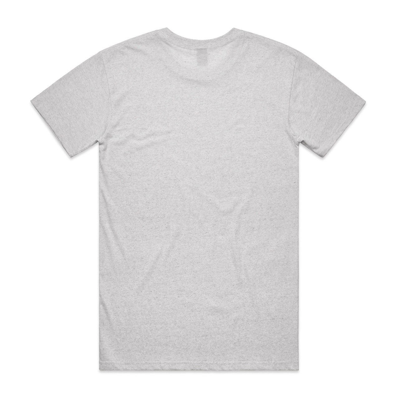 AS Colour Staple Heather Tee | 5001M in White Heather, back view