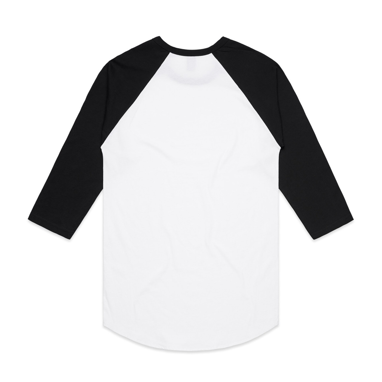 AS Colour Raglan Tee | 5012 in White/Black, back view