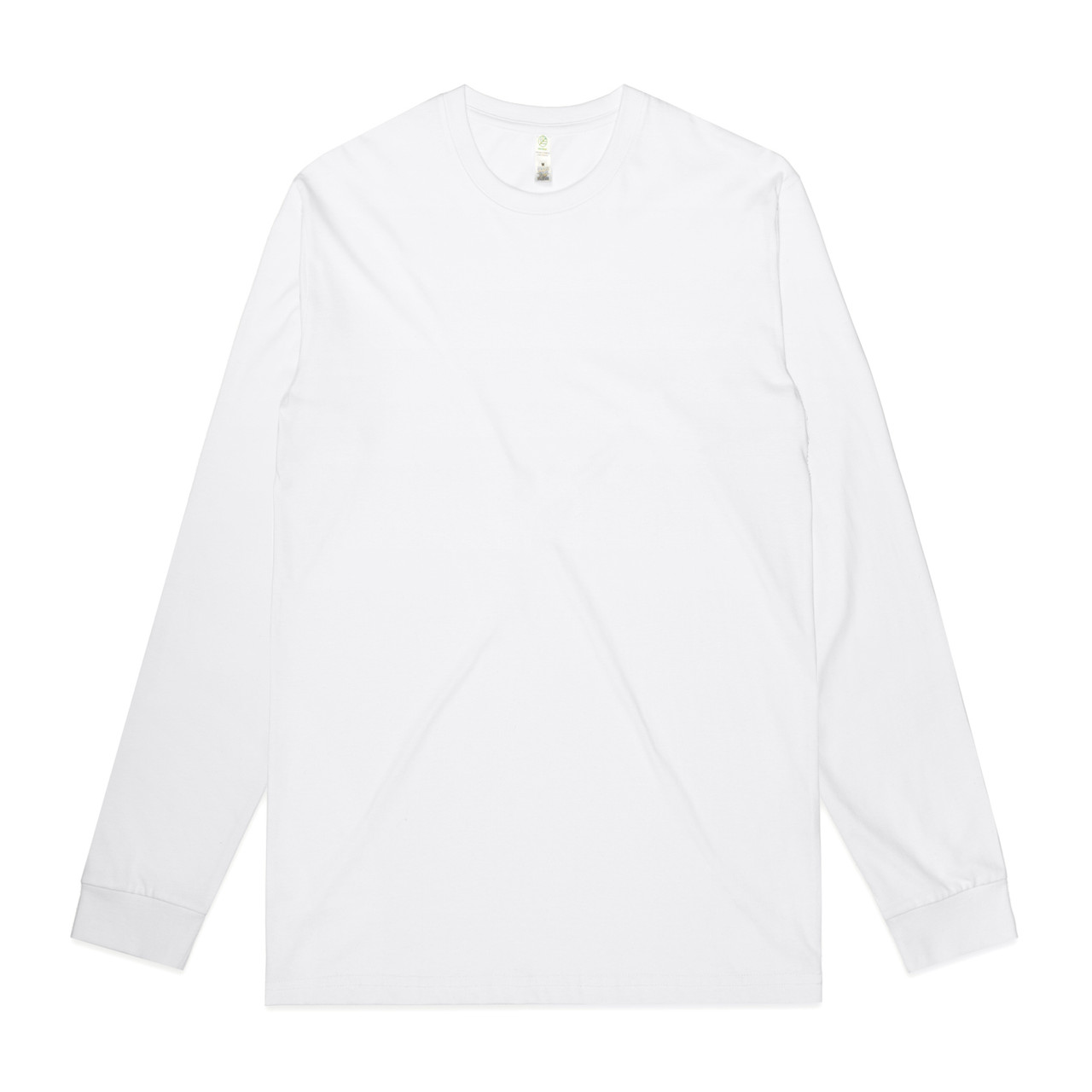 AS Colour Staple Organic L/S Tee | 5020G in White, front view
