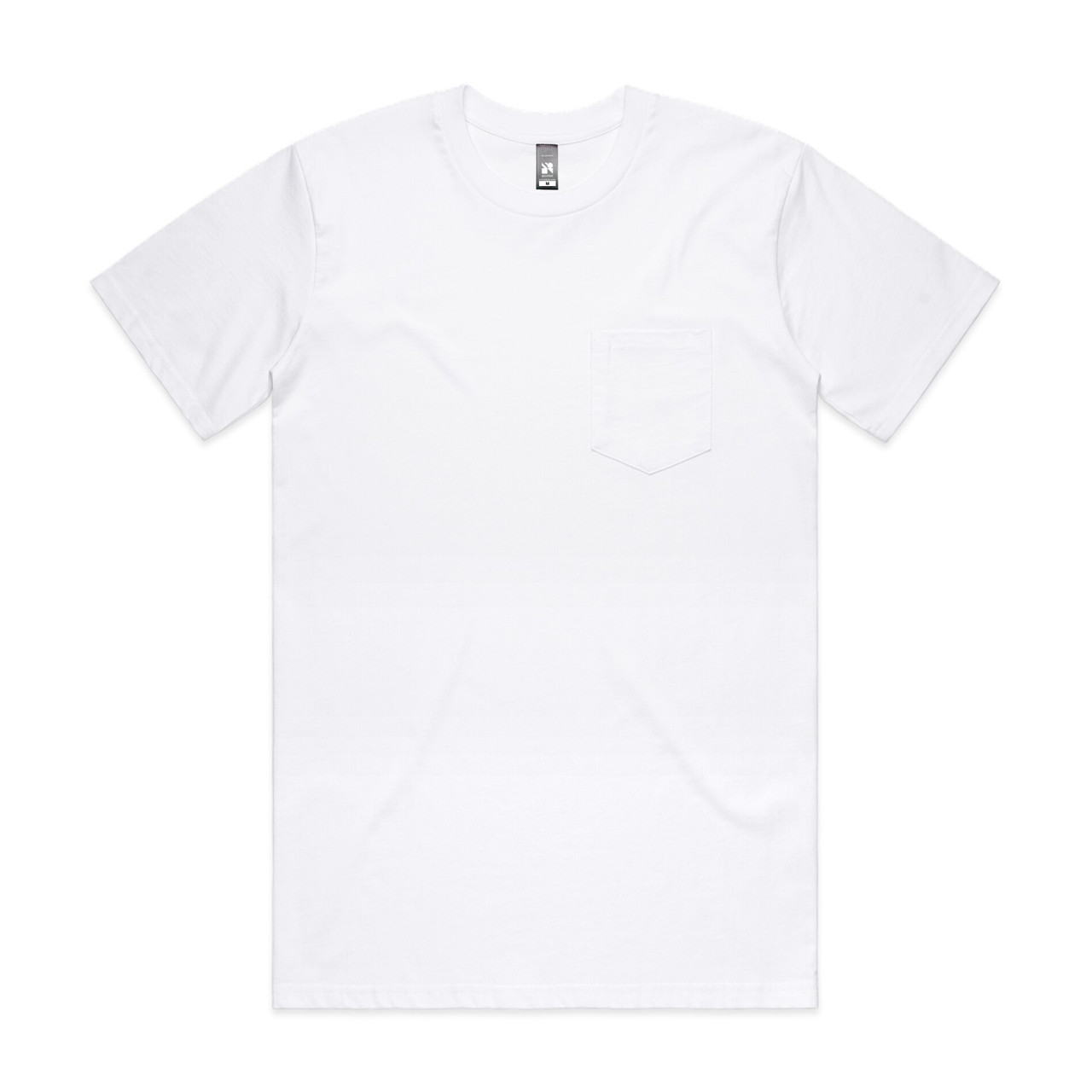 AS Colour Classic Pocket Tee | 5027 in White, front view