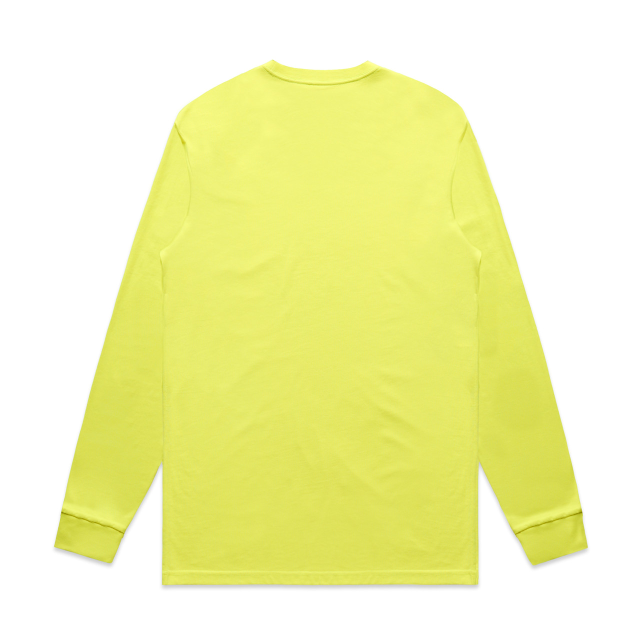 AS Colour Block Safety L/S Tee | 5054F in Safety Yellow, back view
