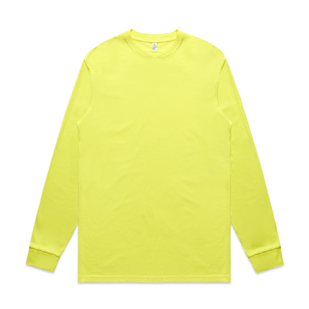 AS Colour Block Safety L/S Tee | 5054F in Safety Yellow, front view