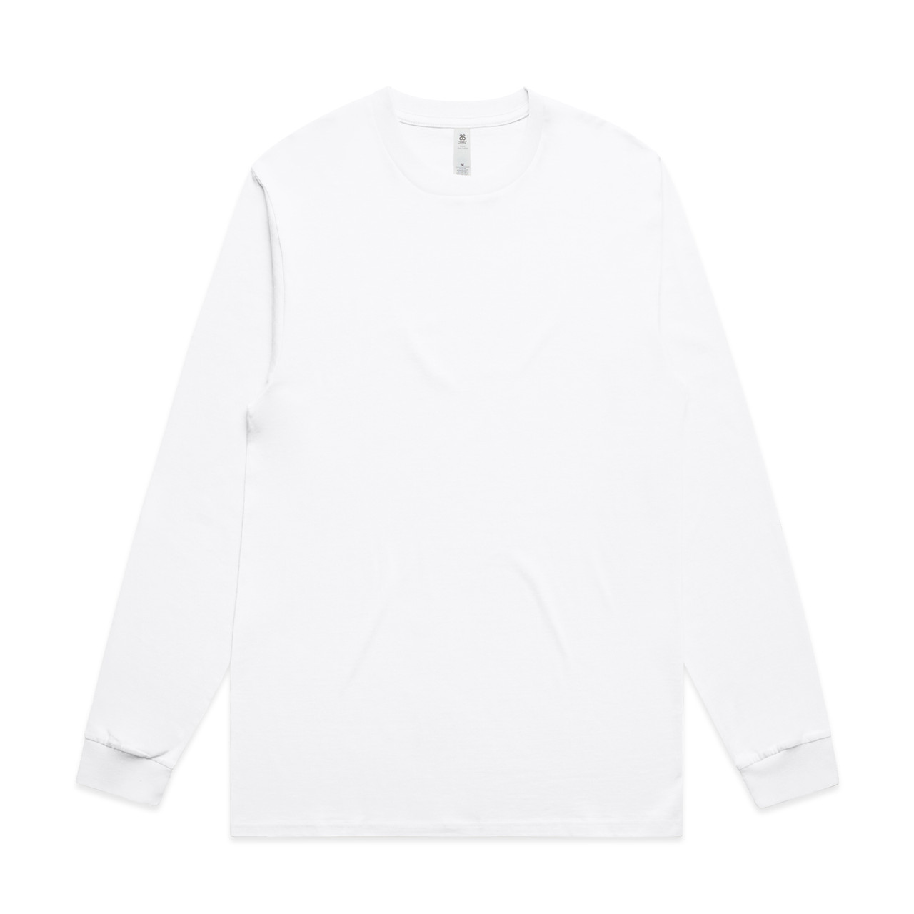 AS Colour Block L/S Tee | 5054 in White, front view