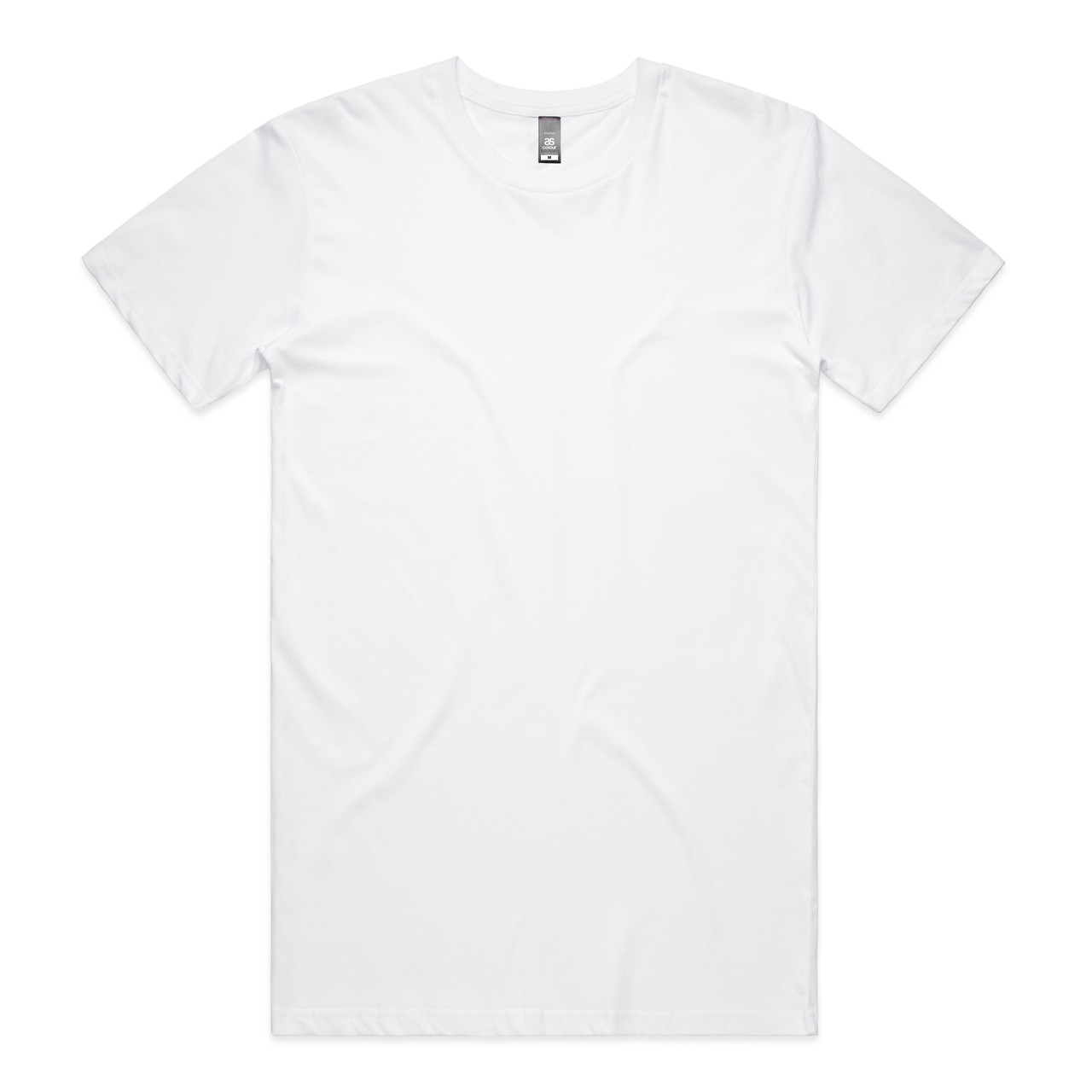 AS Colour Staple Plus Tee [+2"] 5075 in White, front view