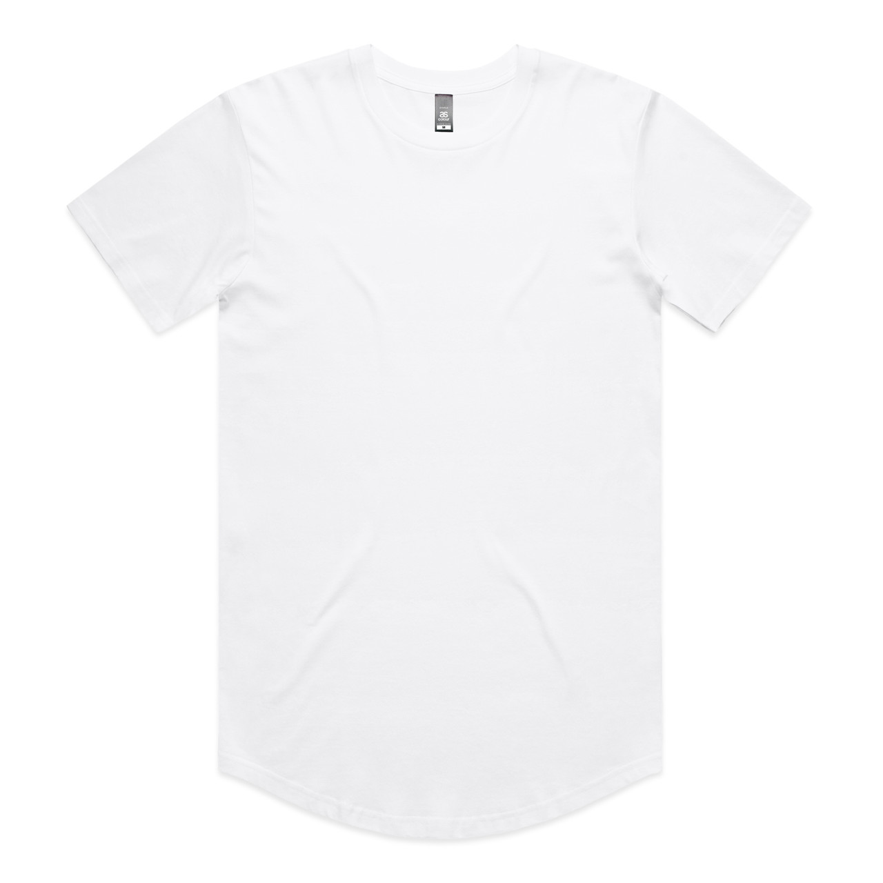 AS Colour Staple Curve Tee | 5076 in White, front view