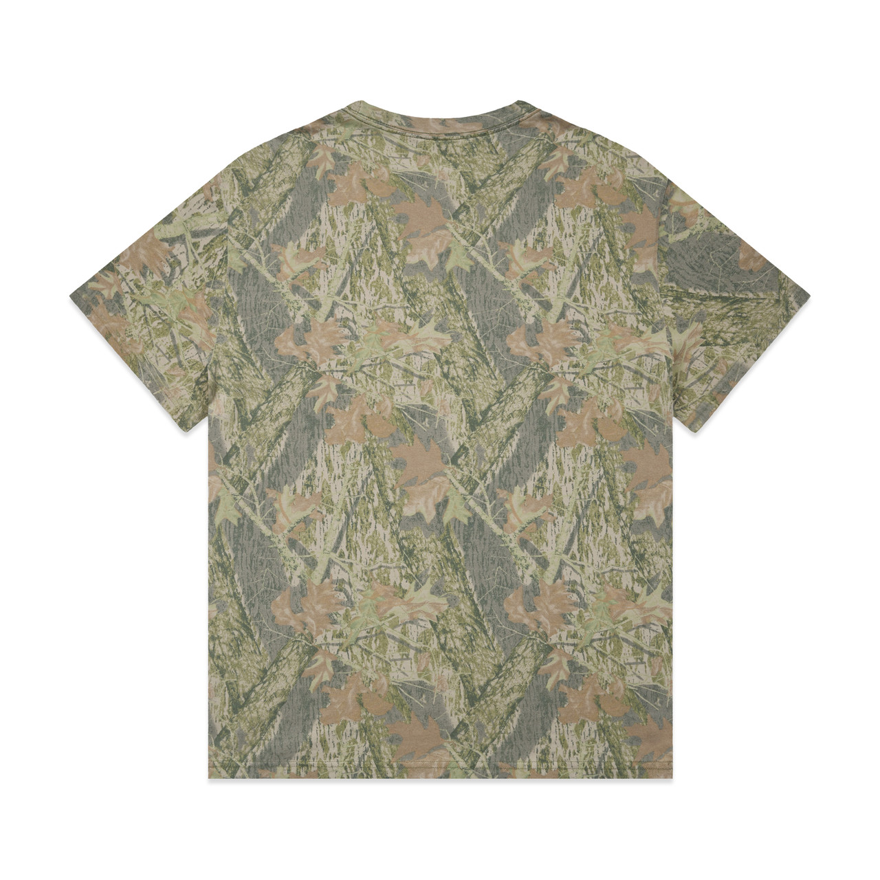 AS Colour Heavy Faded Camo Tee | 5082C in Tree Camo, back view