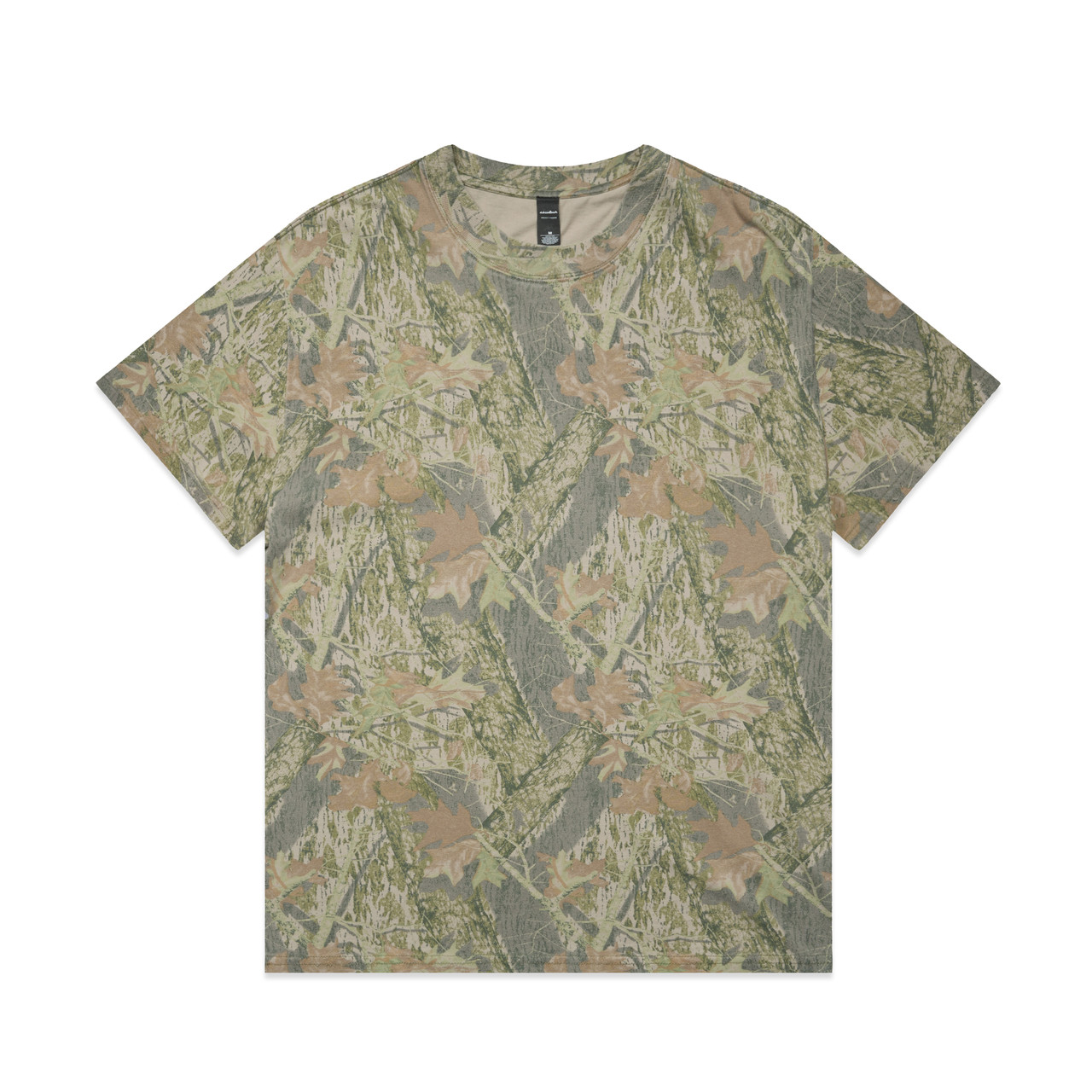 AS Colour Heavy Faded Camo Tee | 5082C in Tree Camo, front view