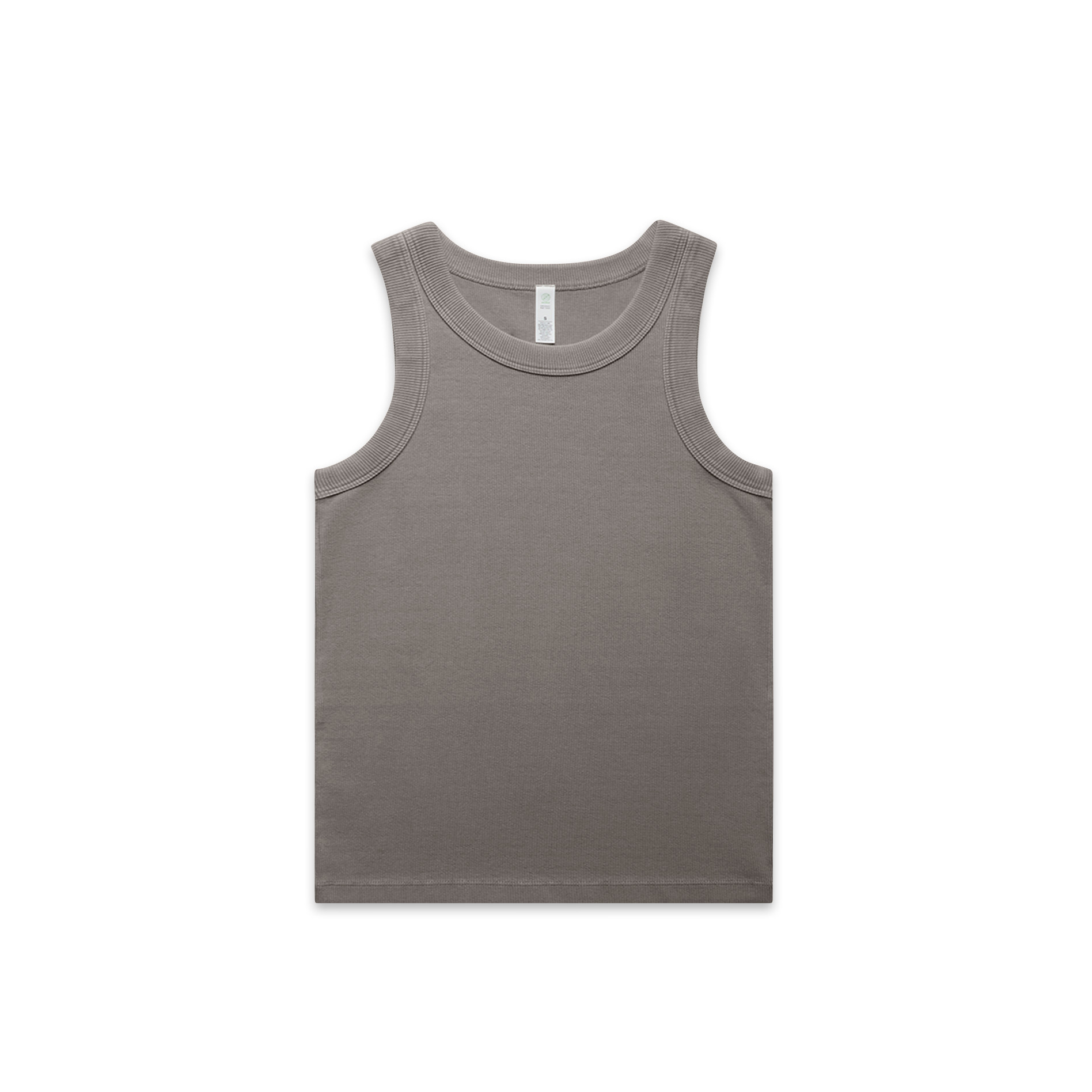 AS Colour Wo's Faded Organic Rib Tank 4034 in Faded Grey, front view